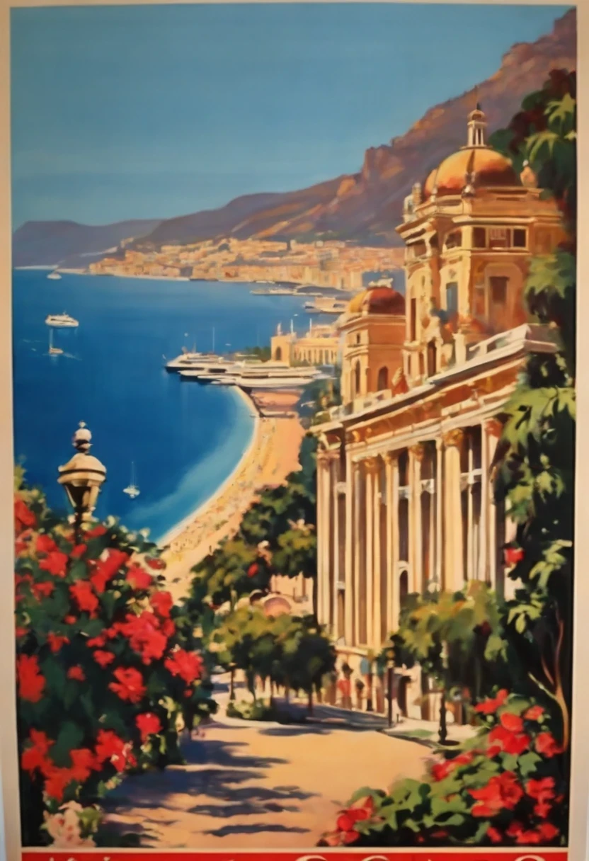 monaco vintage poster