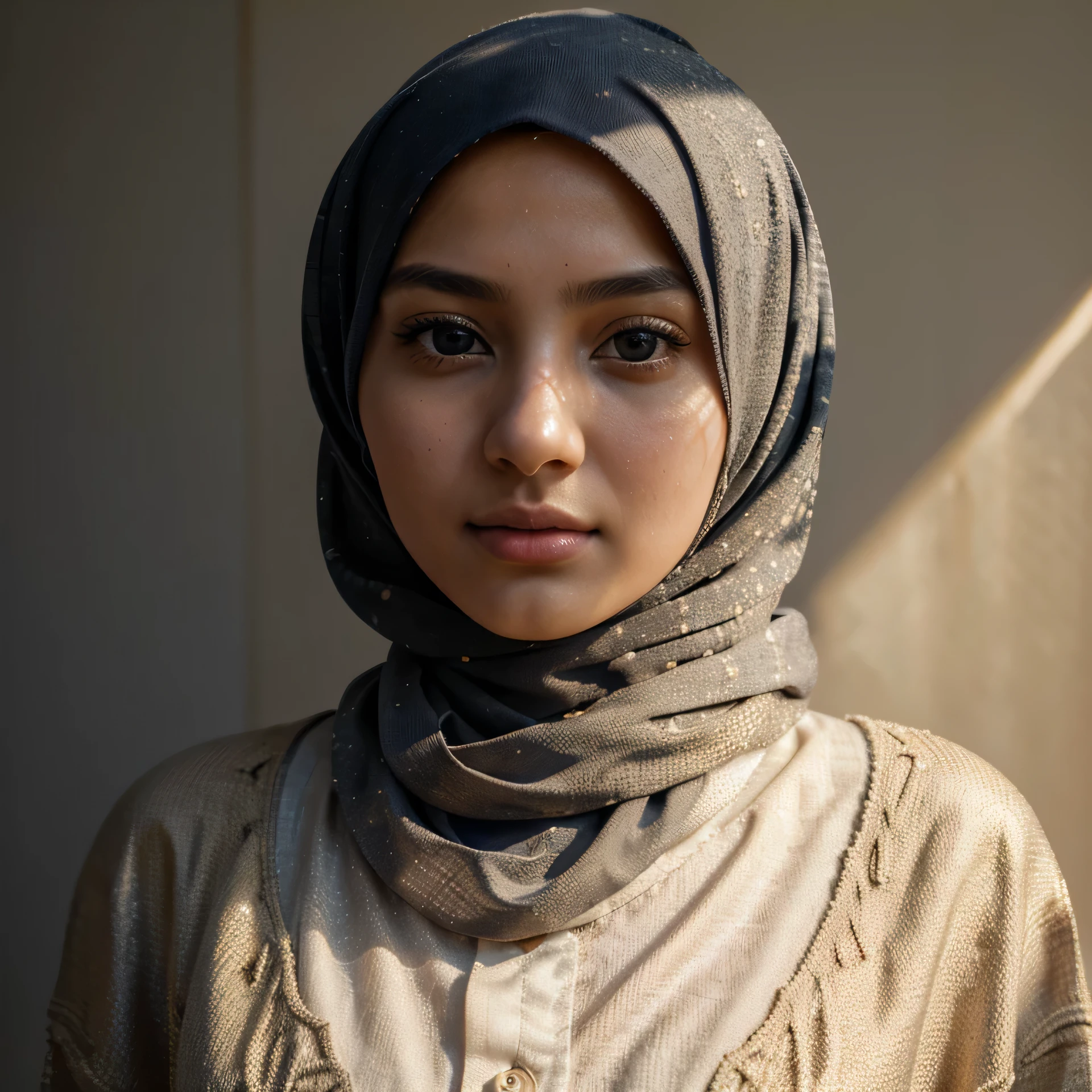1girl,beautiful,20(yo), long hijabi,sunshie,(RAW photo, best quality),(realistic, photo-realistic:1.3), clean, masterpiece,finely detail,masterpiece,ultra-detailed,highreest illustration),(best shadow),intricate, bright, Correction of lens distortion, far lens