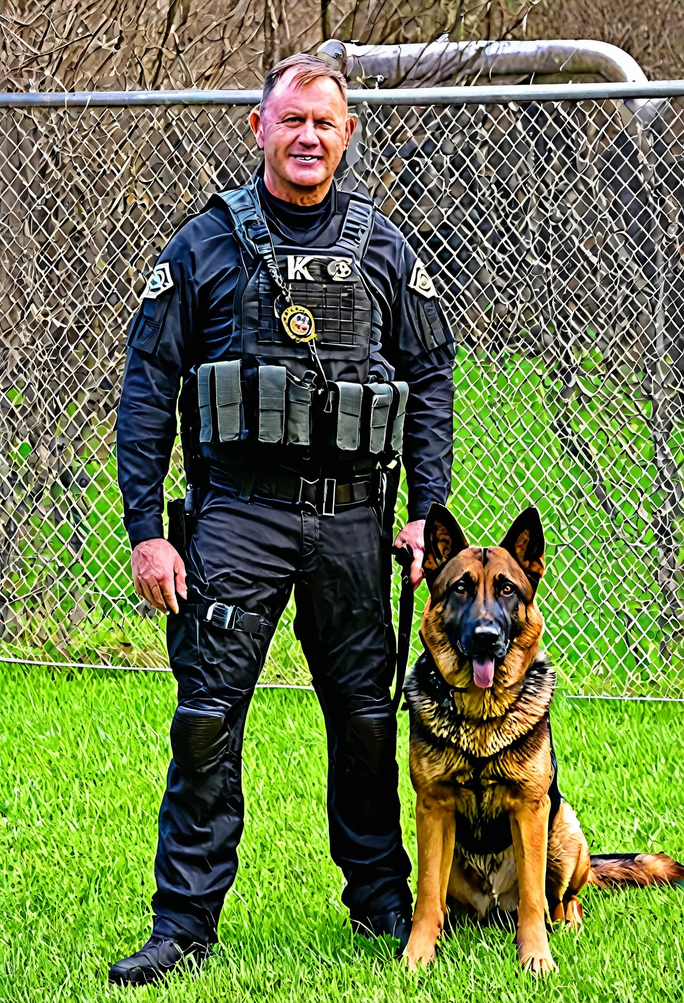 One man with a K9