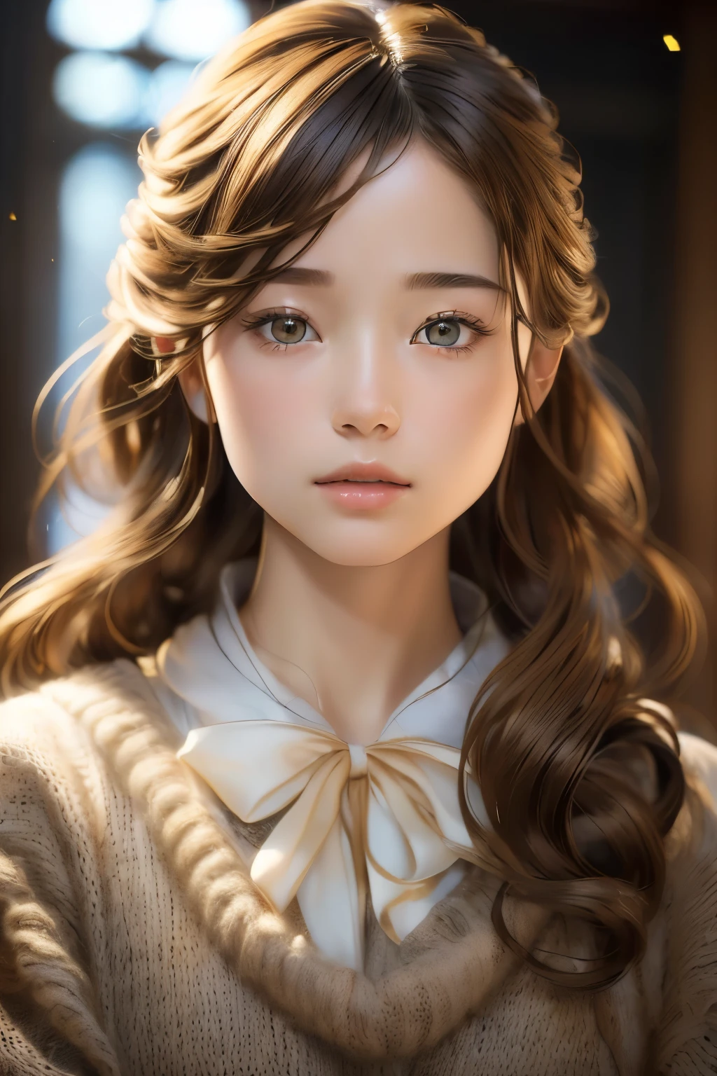 (masterpiece:1.3), (8k, photorealistic, RAW photo, best quality: 1.4), 
(1girl), beautiful face, (realistic face), 
beautiful hairstyle, 
realistic eyes, beautiful detailed eyes, 
(realistic skin), beautiful skin, 
(sweater), 
absurdres, attractive, 
ultra high res, ultra realistic, highly detailed, 
golden ratio, 
