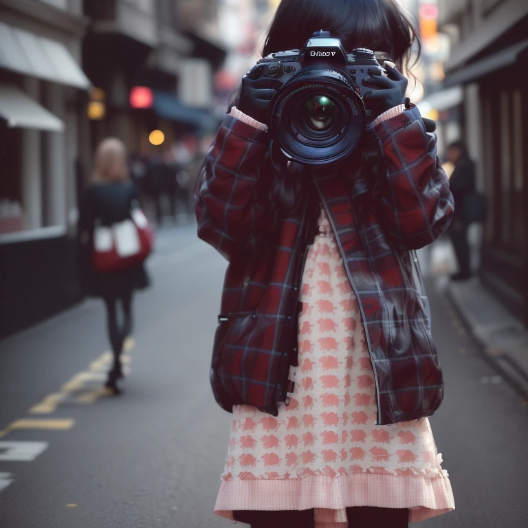 arafed girl photographの撮影 of herself with a camera, photograph], かわいいphotograph, photographの撮影, photograph hight quality, Have a camera, DSLR 5.0 mm ポートレートphotograph, 映画の衣装photograph, photograph ), photograph fashion edition, Big camera in hand, Film Camera Style, デジタル一眼レフphotograph, デジタル一眼レフHave a camera, パパラッチphotograph, Looking back at the camera