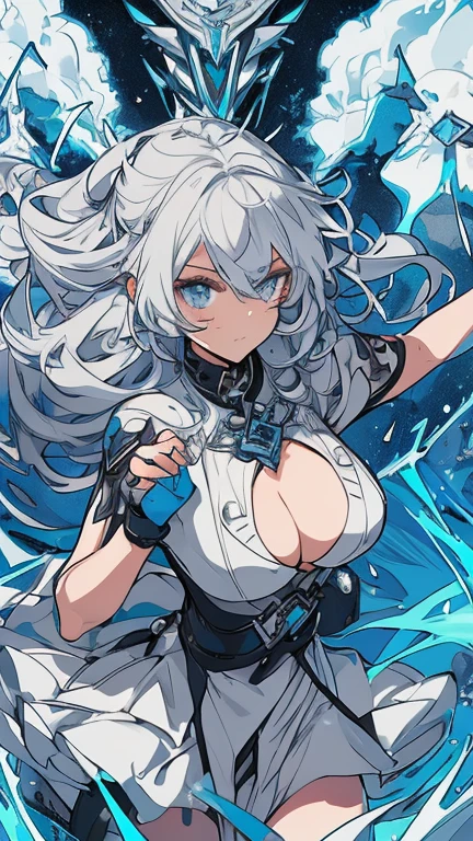 Name: Aurelia Stormcaller
Appearance: Aurelia has long, stormy hair streaked with silver and white, reminiscent of lightning dancing across the sky. Her piercing eyes looksinto the soul, reflect her adventurous spirit, sparkling with curiosity and determination. Genshin impact , age 20, hot and sexy