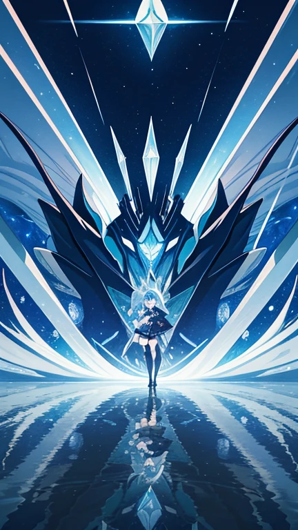Kay Nielsen, Masamune Shirow, Minoru Nomata, Surrealism Mysterious Bizarre Fantastic Fantasy Sci-Fi, Japanese Anime, Crystal World Transmission, Reflection, Refraction Miniskirt Beautiful High School Girl, perfect voluminous body, detailed masterpiece Hyper realistic sharp focus cinematic lighting coquettish happy shy scared blushing embarrassment real
