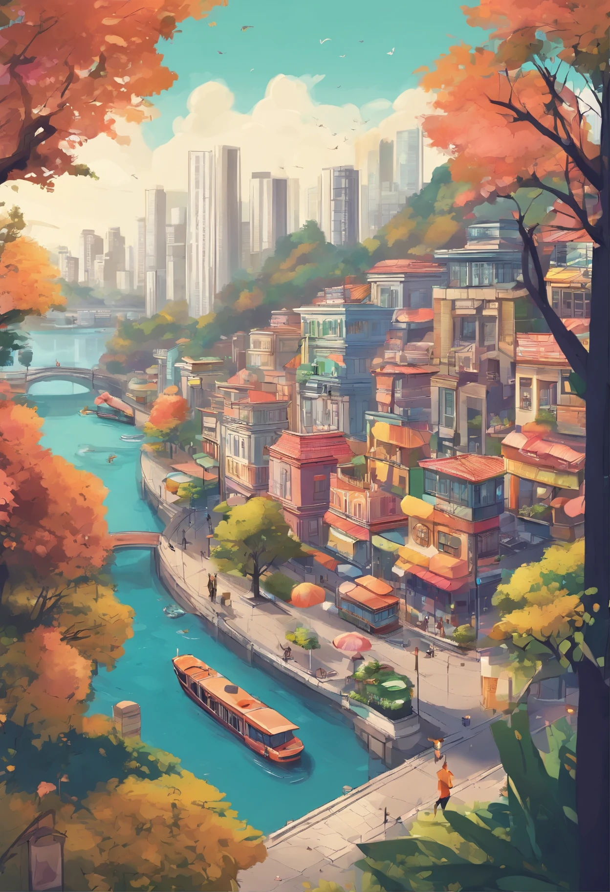 Absurdo, best quality, fantasia, isometric, Knolling estilo de (Cidade urbana, tokyo, noite, escura, letreiro neon), rua, Posts, Sombras, darkeness, (fundo simples ceu escuro), Welcome to the vibrant world of our town map isometric view game! Picture a bustling urban landscape seamlessly interwoven with pockets of lush greenery and serene natural beauty. Your task is to explore this dynamic town, navigating its winding streets lined with eclectic shops, cozy cafes, and bustling markets. But amidst the urban hustle and bustle, don't forget to venture into the tranquil parks, scenic riversides, and wooded trails that offer a refreshing escape into nature's embrace. Describe the sights and sounds of this unique town, from the skyscrapers towering against the skyline to the gentle rustle of leaves in the nearby forests. As you uncover the secrets of each district, immerse yourself in the rich tapestry of urban and natural elements that define this captivating setting.
