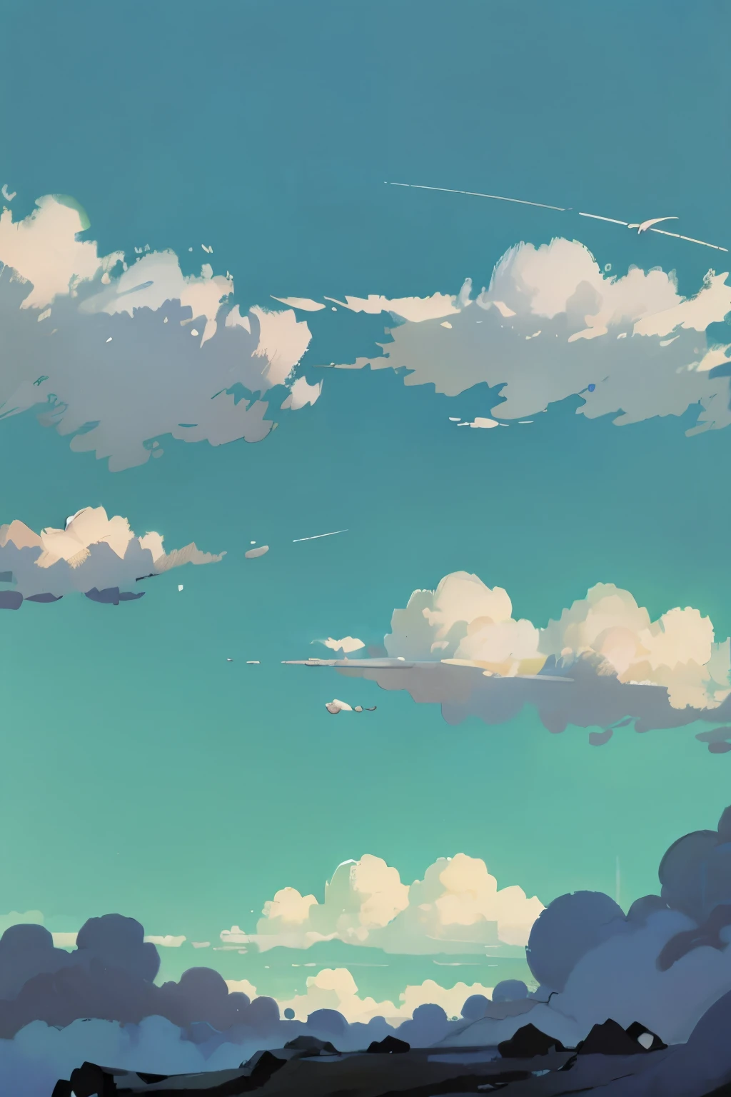 sky outside the clouds