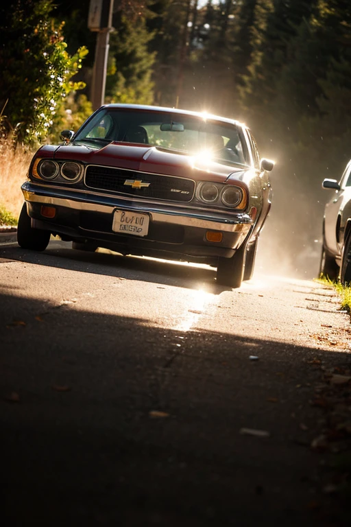 ((masterpiece)), ((best quality)), ((detailed)), (Phenomenal), Immersive, Enchanting, Vehicle, American Muscle Car, Chevrolet, Photograph, Snapshot, Image, Cinematic lighting, Filmic illumination, Dramatic lighting, Evocative lighting, Reduced reflections, Increased contrast