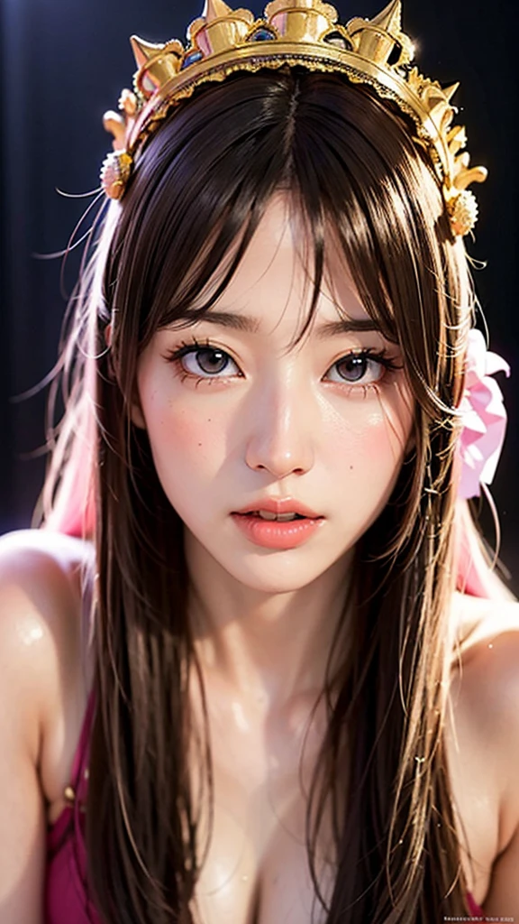Anime Princess Style，face is a fair and (cool), all picture quality , mystical ,delicate and precise ,detailed background ,colorful picture ,high quality, luxury，Upper body