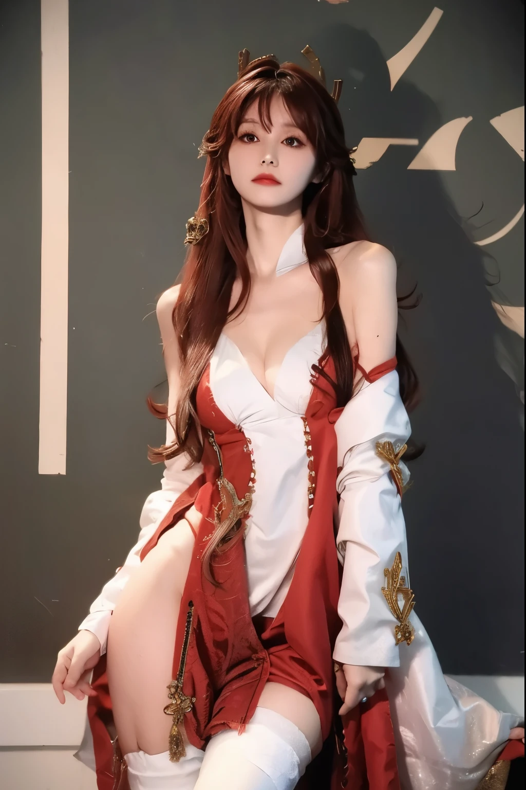 Beautiful woman with perfect body:1.4,Layered Hairstyle,Prominent ,Highly detailed face and skin textures,Double eyelids,Skin Whitening,Long hair,Whitened long legs,coat