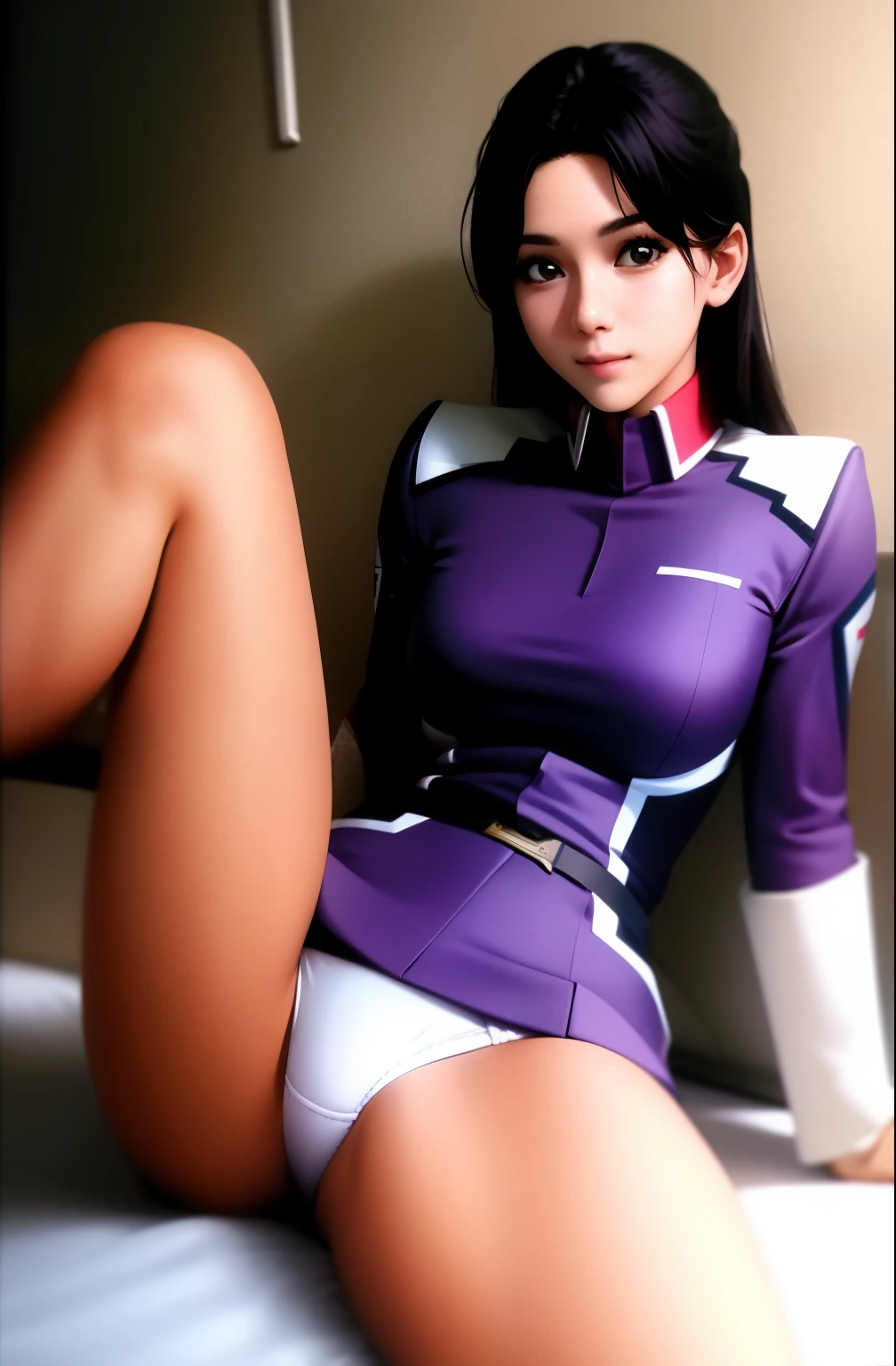 Realistic pictures、The real picture、Realistic,RAW Photos,Best image quality、1 girl, Sayla Mass, elegant,Spread your legs,White pantiesーを見せる, Tabletop, Complex,超ミニskirt、White panties、 Realistic, highest quality, Absurd, High facial detail, Perfect Eyes, 18-year-old, Cowboy Shot, , Bright colors, White Uniform, skirt