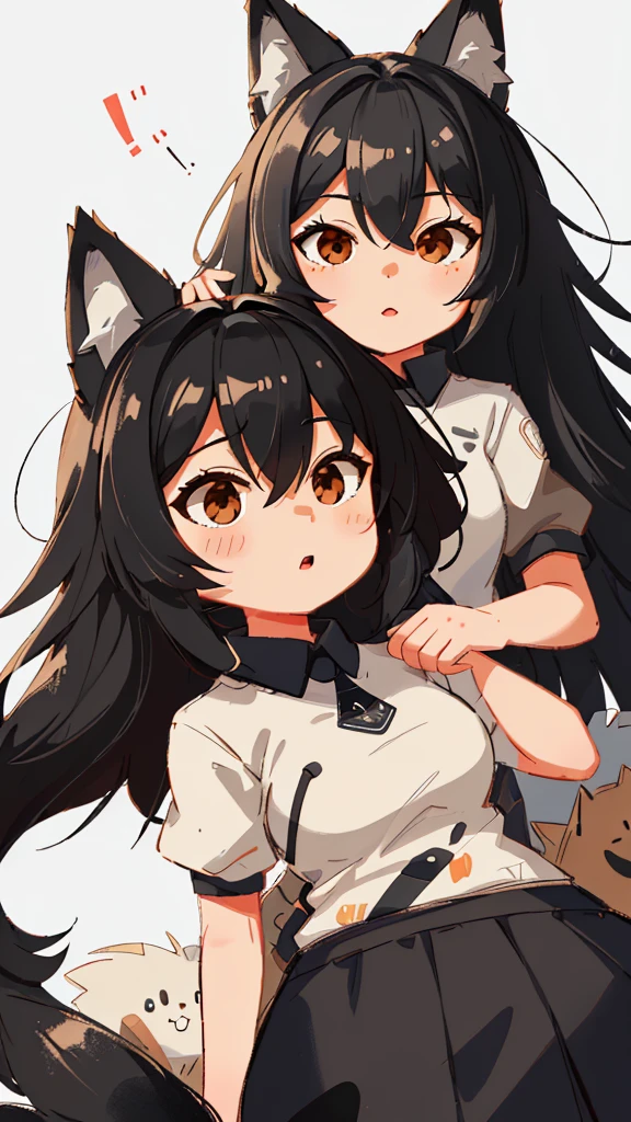 (Wolf), with black and beige,
Cute and detailed digital art,
Lovely digital painting,
Cute character, 3, Rendering,
3D cartoon character,
Adorable digital art,
Cute character,
Higly detailed character design,
