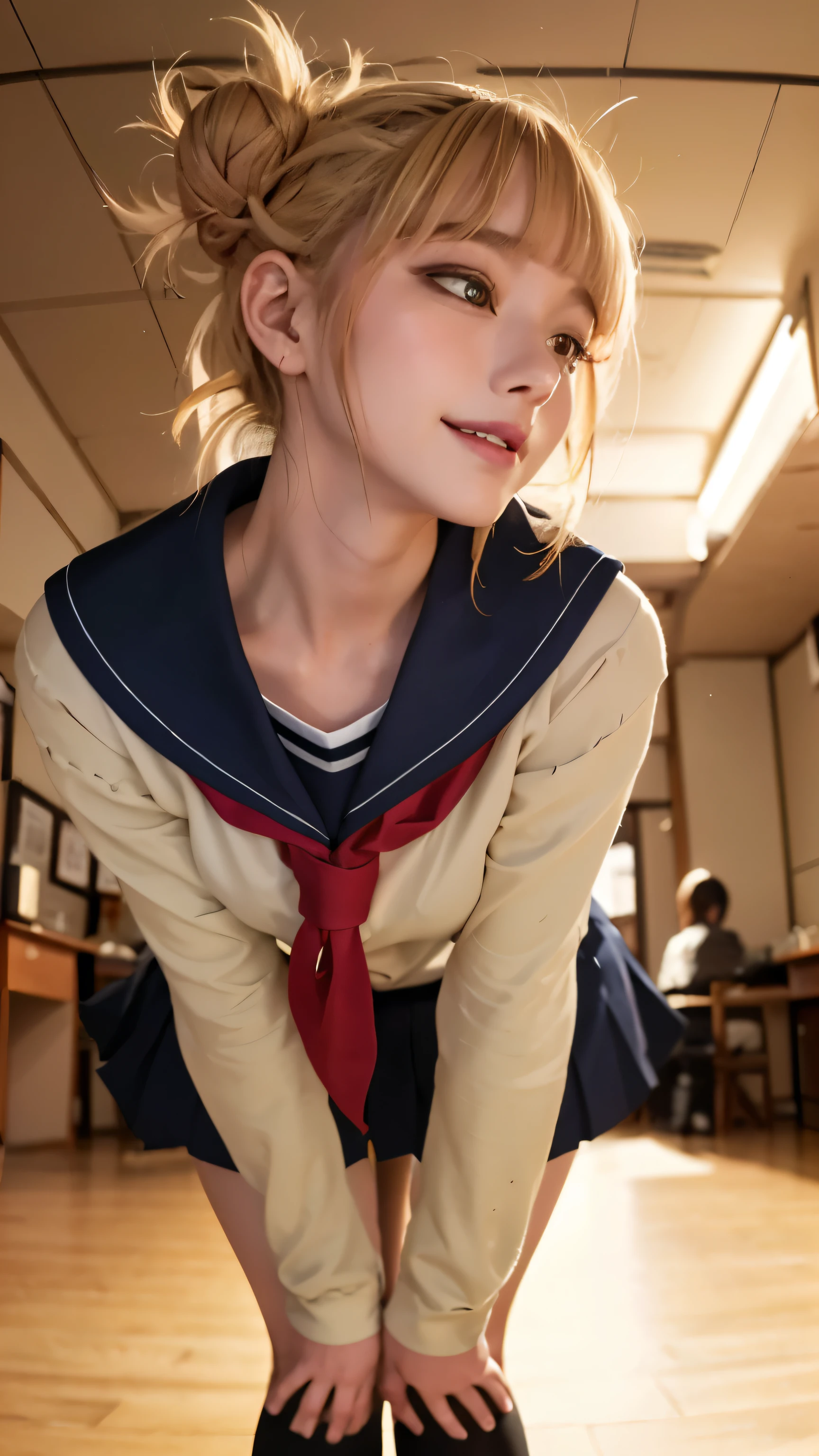 ((Japan 、(Buttoned up high school uniform:1.3)、Navy blue uniform skirt、Knee-high socks、pubic hair、Hair growth on the lower abdomen))、((Accentuate your thighs、White knee-highs、Soft thighs、inner thigh、Shiny thighs、debtace-to-face angle、Take the lead、Zoom camera on crotch))、(((Angle from below)))、(sexual excitement:1.5)、now、8k、RAW Photoasterpiece、Absurd、highest quality、Best illustrations、High resolution:1.1、Ultra-detailed、Portrait、hyper Realistic:1.4、Sharp focus:1.4、Realistic、Photorealistic:1.3、Cinema Lighting、debtilm Grain、Tabletop、Close-up、Full Body Lesbian、Depth of written boundary、Eyes focus、View your viewers、Beautiful fine details、young、85mm lens、debt/1.4、Professional Lighting、Portrait、Photon Mapping、Radio City、Physically Based Rendering、Transparency、Glowing Skin、Soft Light、A vivid face、Realistic body、Realistic Skin、Pale skin、Big Breasts:1.2、Stylish、Japanese、Heart shaped lips、eye shadow、Pink blush、compensate、Camel Toe、Long legs、PureErosdebtace_v1:0.8、debtloating hair、Messy Hair、debtloating Hair NovadebtrogStyle、single-track:1、Puffy eyes、Purple Eye、Round face、Bans、ボケ Depth of written boundary:1.2、Dynamic Pose、(Hairstyles tailored to Japan trends in 2023、cute:1.5、Blonde、Bunhead、Van South is closed、Cunning Smile:0.2、Cleavage、Relax Pose)