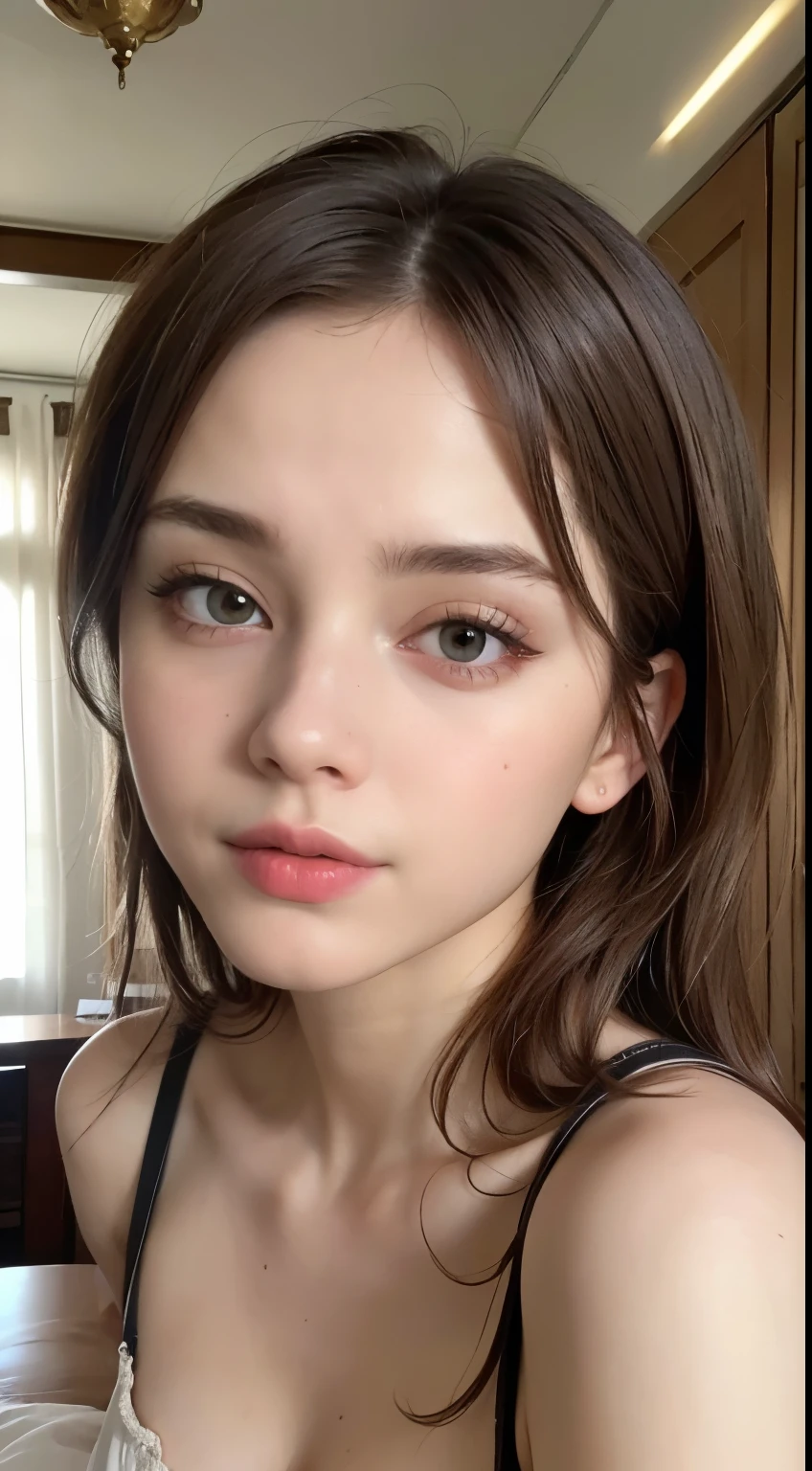 ulzzang-6500-v1.1, (RAW Photos:1.2), (Photorealistic), (Genuine:1.4), (Mastepiece), masterpiece, Absurd, The finer details, High resolution, Highly detailed face and eyes, Photorealistic,  (Russia:1.6), beautiful, nice, 22 years old, amazing, masterpiece, naked, rich, Gorgeous, bed, apartment, amazing, High resolution, (Realistic:0.5)