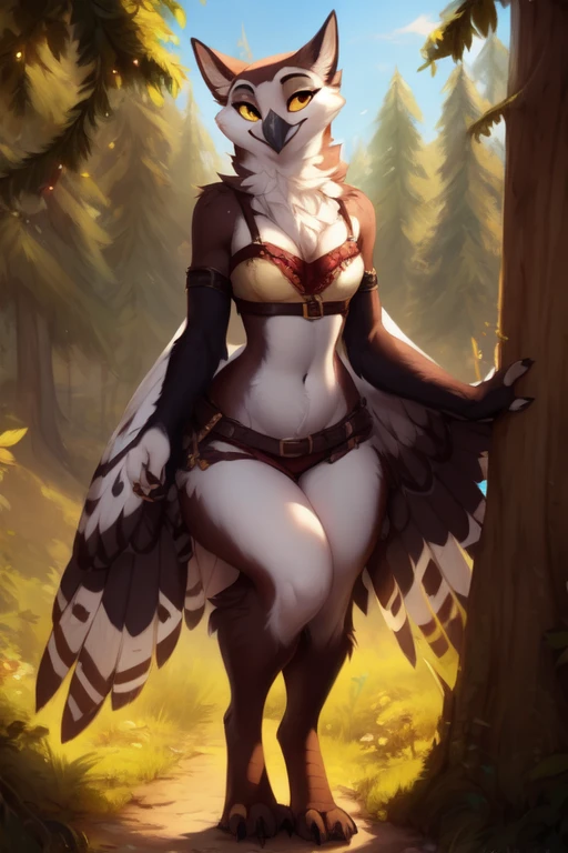 feral:1.2),(walkingwake:1.3), female focus, 8k wuality, ultra realistic, 3d render, digital art, beautiful and detailed portrait of a female owl, hi res,soft shading,good anatomy, feathered tail, (posing:1.3), (soft shading), 4k, hi res, ((detailed face, detailed)), by zackarry911, by zaush, (by personalami:0.5), looking at viewer, uploaded on e621, explicit content, 3d, cutesexyrobutts, hioshiru, (bastika, cutesexyrobutts, hioshiru), ((masterpiece)), ((best quality)), ((cinematic lighting)), ((countershading)), ((detailed background)), y kenket, Ross Tran, ruan jia, zaush, foxovh, by Zackary911, by hyattlen, by teranen, by fumiko, by Pixelsketcher, by Bayard Wu, by Thomas Benjamin Kennington, by Einshelm, by Kilinah, by Coffeesoda, by Hioshiru, by fluff-kevlar, by r-mk, owl, medieval, fantasy, neck fluff, neck fur, solo, fantasy, rogue, female, Avian, (((timid, seductive))), neck tuft, big eyes, Feathers, winged arms, bird feets, bird feather tail, outdoors, anthro, thick thighs, wide hips, teasing, wide hips, huge thighs, slightly chubby, clothed, cleavage, big hips, curvy, close up, big thighs, bottom-heavy, standing,
