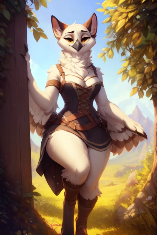 feral:1.2),(walkingwake:1.3), female focus, 8k wuality, ultra realistic, 3d render, digital art, beautiful and detailed portrait of a female owl, hi res,soft shading,good anatomy, feathered tail, (posing:1.3), (soft shading), 4k, hi res, ((detailed face, detailed)), by zackarry911, by zaush, (by personalami:0.5), looking at viewer, uploaded on e621, explicit content, 3d, cutesexyrobutts, hioshiru, (bastika, cutesexyrobutts, hioshiru), ((masterpiece)), ((best quality)), ((cinematic lighting)), ((countershading)), ((detailed background)), y kenket, Ross Tran, ruan jia, zaush, foxovh, by Zackary911, by hyattlen, by teranen, by fumiko, by Pixelsketcher, by Bayard Wu, by Thomas Benjamin Kennington, by Einshelm, by Kilinah, by Coffeesoda, by Hioshiru, by fluff-kevlar, by r-mk, owl, medieval, fantasy, neck fluff, neck fur, solo, fantasy, rogue, female, Avian, (((timid, seductive))), neck tuft, big eyes, Feathers, winged arms, bird feets, bird feather tail, outdoors, anthro, thick thighs, wide hips, teasing, wide hips, huge thighs, slightly chubby, clothed, cleavage, big hips, curvy, close up, big thighs, bottom-heavy, standing,
