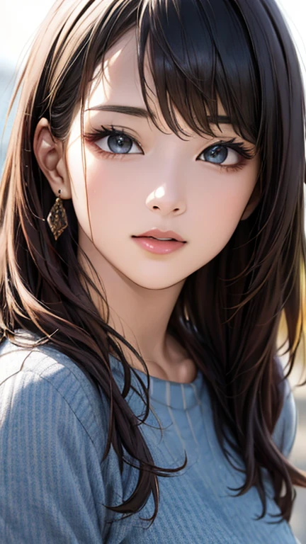 (hig彼st quality、8k、32k、masterpiece)、(Realistic)、(Realistic:1.2)、(High resolution)、Very detailed、Very beautiful face and eyes、1 girl、Delicate body、(hig彼st quality、Attention to detail、Rich skin detail)、(hig彼st quality、8k、Oil paint:1.2)、Very detailed、(Realistic、Realistic:1.37)、Bright colors、Full Body Shot, (Casual Fashion)