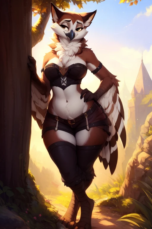 feral:1.2),(walkingwake:1.3), female focus, 8k wuality, ultra realistic, 3d render, digital art, beautiful and detailed portrait of a female owl, hi res,soft shading,good anatomy, feathered tail, (posing:1.3), (soft shading), 4k, hi res, ((detailed face, detailed)), by zackarry911, by zaush, (by personalami:0.5), looking at viewer, uploaded on e621, explicit content, 3d, cutesexyrobutts, hioshiru, (bastika, cutesexyrobutts, hioshiru), ((masterpiece)), ((best quality)), ((cinematic lighting)), ((countershading)), ((detailed background)), y kenket, Ross Tran, ruan jia, zaush, foxovh, by Zackary911, by hyattlen, by teranen, by fumiko, by Pixelsketcher, by Bayard Wu, by Thomas Benjamin Kennington, by Einshelm, by Kilinah, by Coffeesoda, by Hioshiru, by fluff-kevlar, by r-mk, owl, medieval, fantasy, neck fluff, neck fur, solo, fantasy, rogue, female, Avian, (((timid, seductive))), neck tuft, big eyes, Feathers, winged arms, bird feets, bird feather tail, outdoors, anthro, thick thighs, wide hips, teasing, wide hips, huge thighs, slightly chubby, clothed, cleavage, big hips, curvy, close up, big thighs, bottom-heavy, standing,
