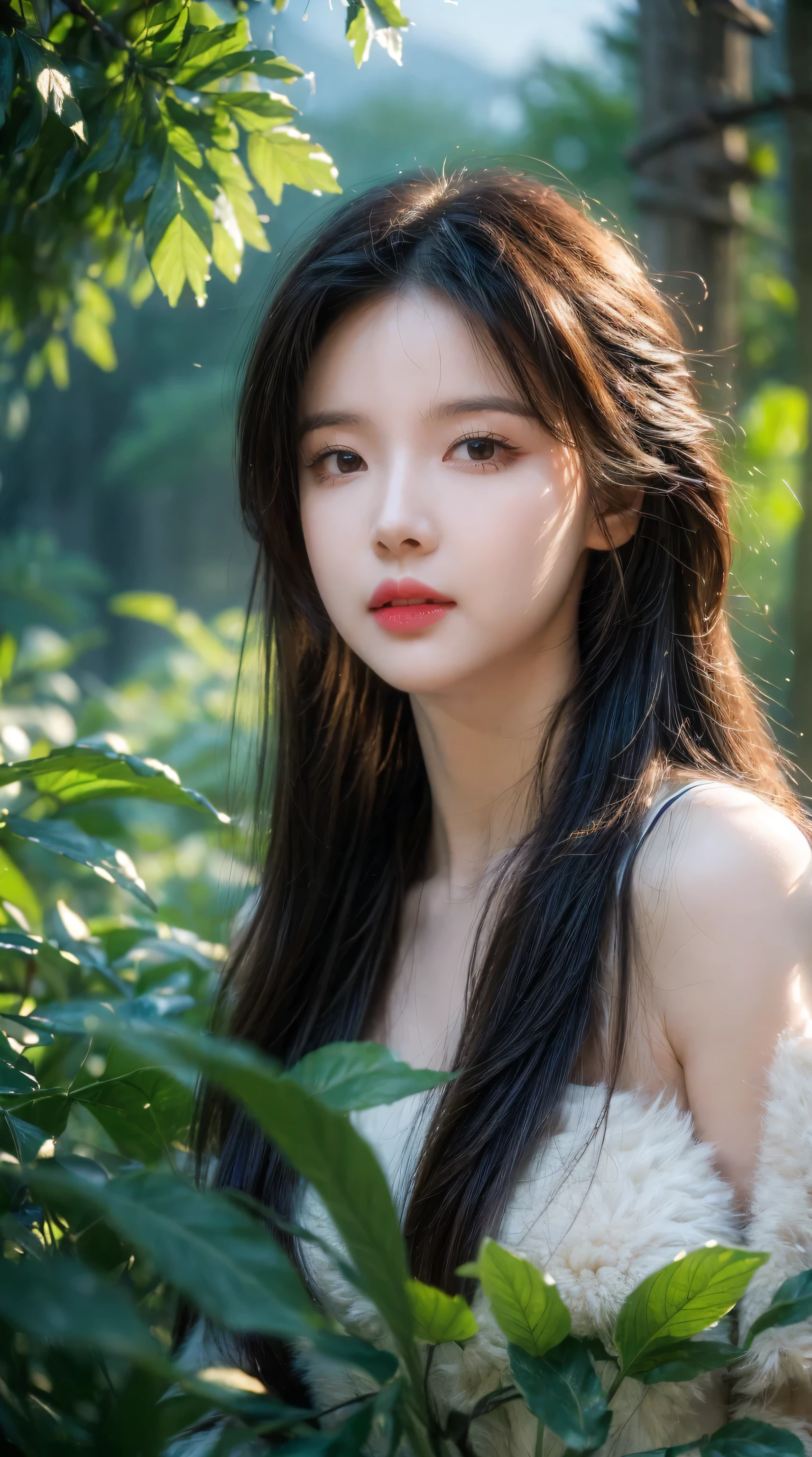 (masterpiece, best quality, high quality, high resolution:1.4), detailed, Extremely detailed, ambient soft lighting, 4K,Fuzzy, Fuzzy Background, Depth of Field, Bokeh, Every time, FOG, Bloom, outdoor, (nature, Rainforest:1.2), (rock:1.2), Mountains, plant, Fall,