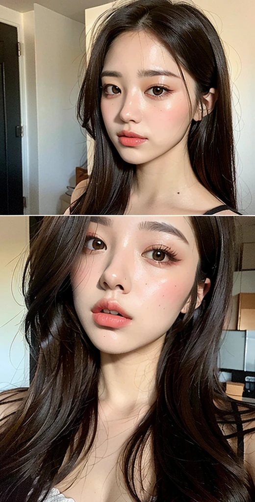 ULZZANG-6500-V1.1, (Photo brute:1.2), (photorealistic), beautiful detailed girl, Very detailed eyes and face, Beautiful detailed eyes, huge file size, High resolution, Very detailed, best quality, [chef-d&#39;artwork:1.6], illustration, Very detailed, CG, fine detail, best quality, Fond d&#39;8k screen, cinema lighting, 1 fille, 17 ans, forme du corps parfaite, grand with tension, [grand, Seins lourds, Coupe J: 1.9], De jolis yeux tombants, beautiful grand eyes, sweaty and wet, [excitation sexuelle: 1.6], (the whole wet body: 1.2), Light in the eyes, cheveux courts, high school girl, (Maillot de bain scolaire japonais, Maillot de bain une pièce bleu marine, navy blue Japan student swimsuit: 1.ool, Pose dynamique, grand, Huge, forme du corps dodue