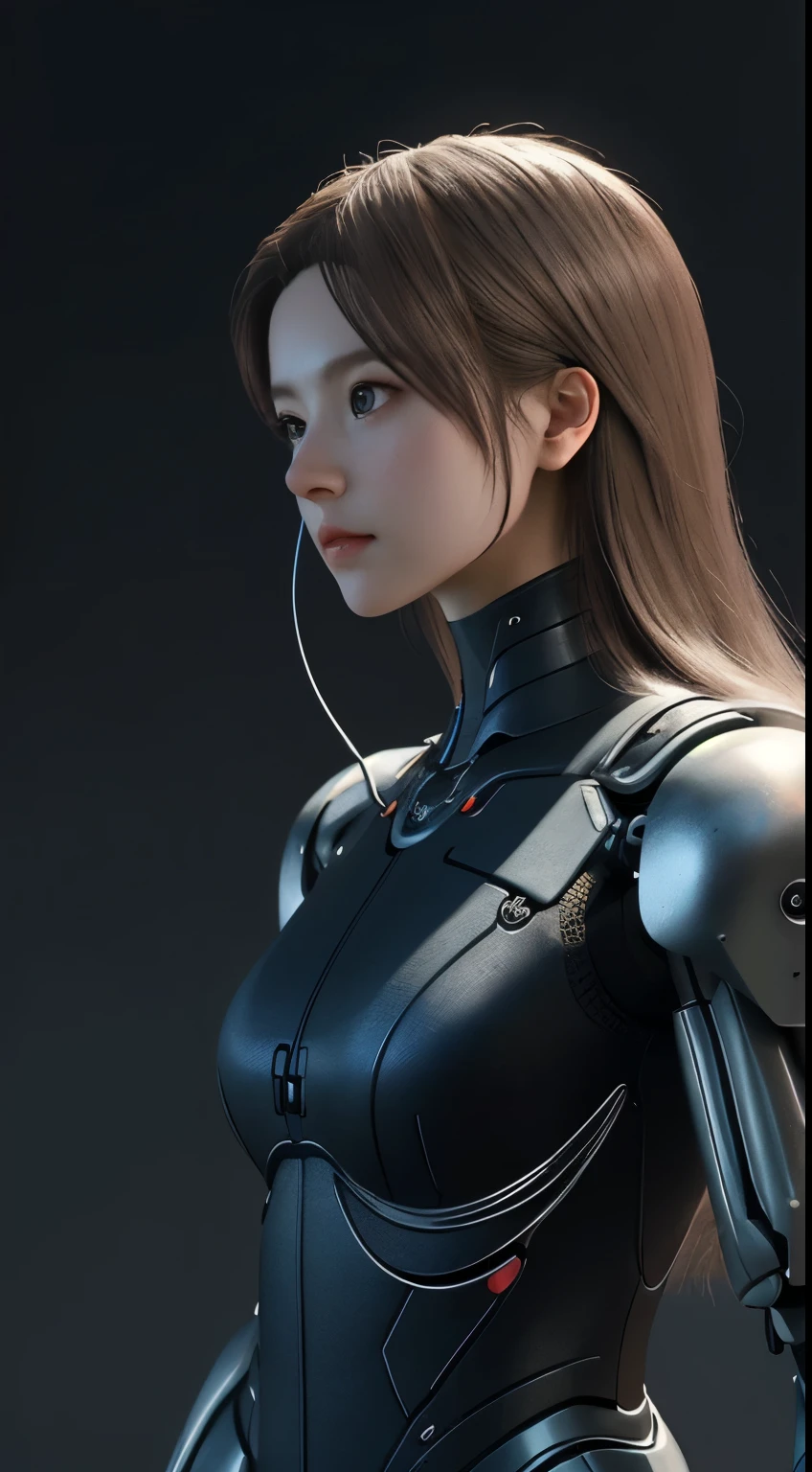 Complex 3D rendering of ultra detailed beautiful porcelain profile woman face, , ic parts, 150 mm, Beautiful studio soft light, Rim Light, Vivid details, Luxury Cyberpunk, Lace, hyperPractical, Anatomical, Facial muscles, Cables and wires, Microchip, elegant, Beautiful background, Octane Rendering, H. R. Giger Style, 8k, best quality, masterpiece, illustration, extremely delicate and beautiful, Extremely detailed ,CG ,Unite ,wallpaper, (Practical, photo-Practical:1.37),Astonishing, Fine details, masterpiece,best quality,official art, Extremely detailed CG Unite 8k wallpaper, absurd, incredibly absurd, , Silver beads, whole body