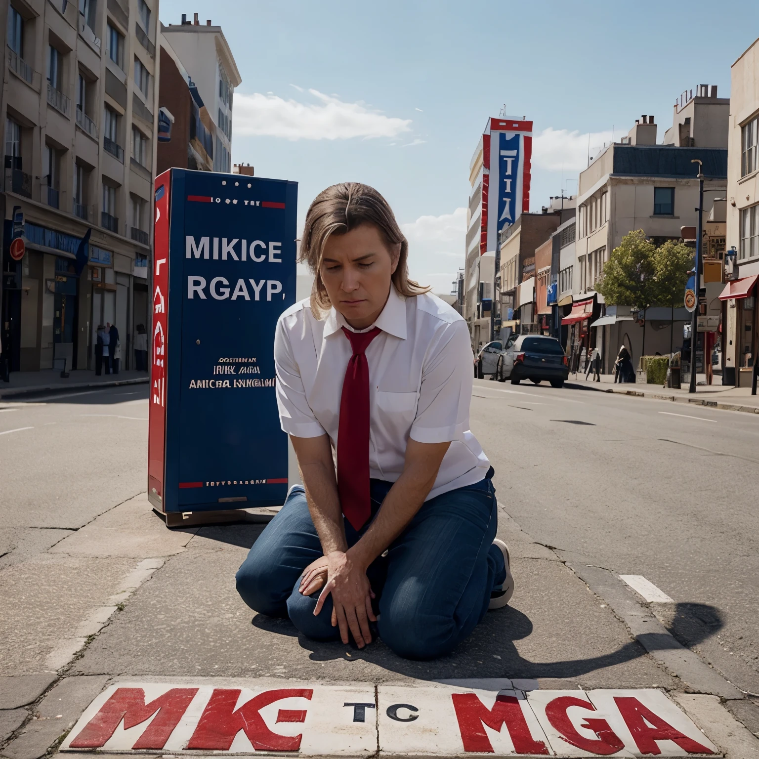 une publicité « Make America Pray Again » avec Trump