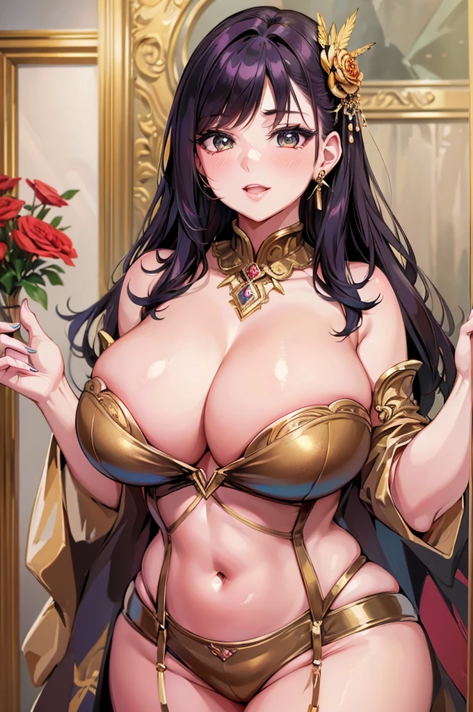 Big Breastsの女性, Blonde, colored feather, metal ornaments, colored Flowers, particle, Light, (masterpiece, 最high quality, 最high quality, Official Art, Beautiful and aesthetic:1.2), (1 girl:1.3), Very detailed,(Fractal Art:1.1),(colorful:1.1)(Flowers:1.3),Most detailed,(Dynamic pose), (Abstract background:1.3), (Shiny skin), (Many colors :1.4), ,(Earrings:1.4), (feather:1.4),masterpiece, 最high quality, 30~40 years, Full Body Shot, Mature Woman, 美しい Mature Woman,Captivating smile, Thick lips, Plumpとした唇, blush, Looking at the audience, Provocative expression, Cleavage, Plump、Curvy Hips、Attractive face、Mischievous face、An inviting gaze、Expressing emotions,Standing position、Gorgeous accessories and various hairstyles,Gold headband,Ample breasts,Uneven buttocks,Greek clothing,Tulle covers the chest,Perfect balance, Detailed clothing details,Temple,marble,Statue of God,cinematic Lighting, Film Grain, contrast of Light and dark, 8k, masterpiece, Very detailed, Attention to detail, high quality, High resolution, masterpiece, 最high quality, Very detailed, Big Breasts, Are standing, Cowboy Shot, Looking at the audience, Outdoor, blush, 1 girl, (masterpiece:1.3), (High resolution), (8k), (Very detailed), Perfect Face, Beautiful eyes and face, (((最high quality))), (Very detailed), Detailed face and eyes, (alone), High resolution、Beautiful eyes,(((Sexy pose)))、(((Full body depiction)))