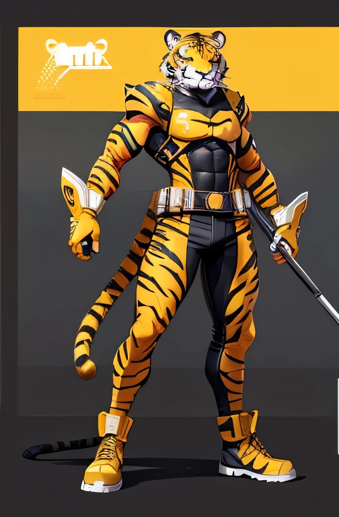 Humanoid tiger and scorpion fusion