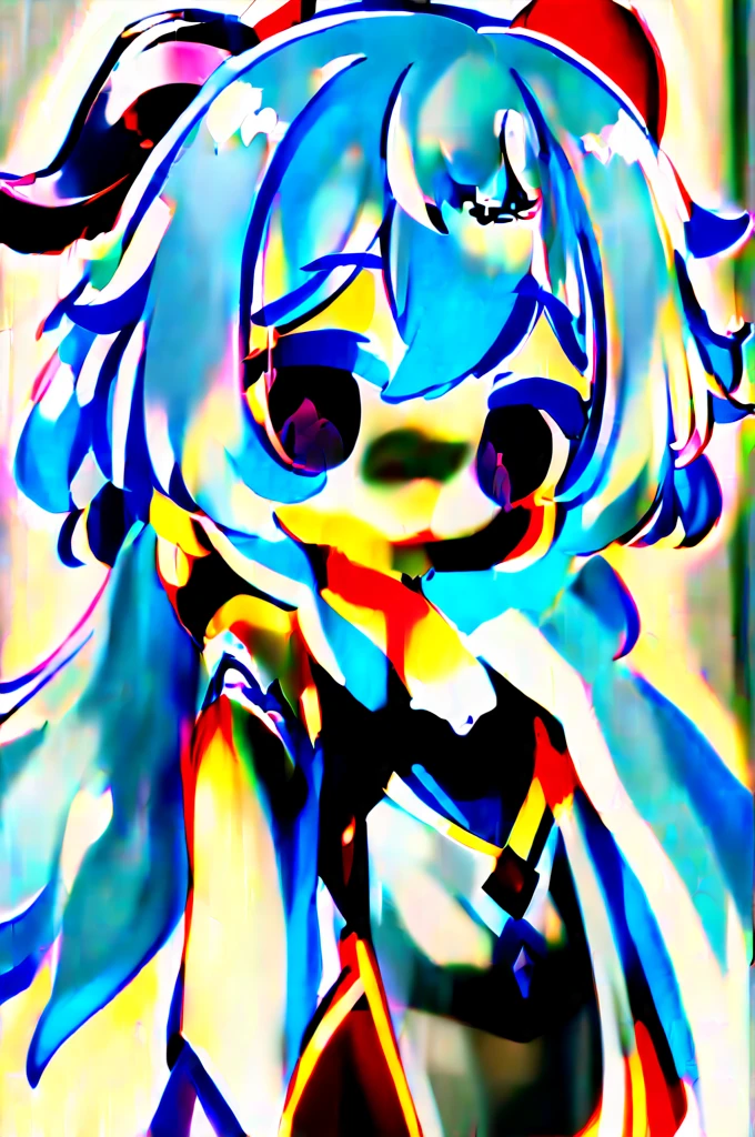 1girl,ganyu (genshin impact), flat_chest, cute style
