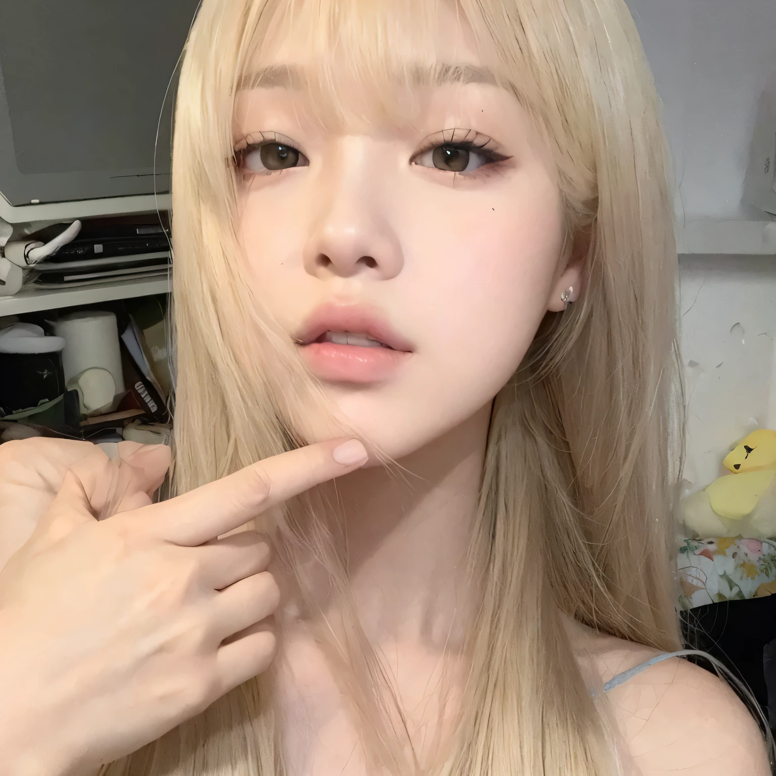 Mujer rubia con el pelo largo posando frente a un muro de piedra., Lalisa Manobal, Parque Roseanne de Blackpink, sakimichan, ulzzang, heonhwa choe, Lalisa Manoban de Blackpink, Sun Yunjoo, con cabello largo y rubio, Hermosa Delfina, Una chica con cabello rubio, Chica coreana, El Corte Hime, jinyoung shin
