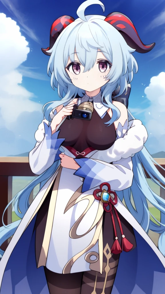 1 Cute naughty priestess, Pastel colors hair, large breasts, Thighs, (silver hair:1.2, blue hair, long hair), (frown, pouted:1,2, blush:1.2, wavy mouth), half updo, double bun, (naked:1.3), at the adventurer's guild, A bulletin board with posted paper