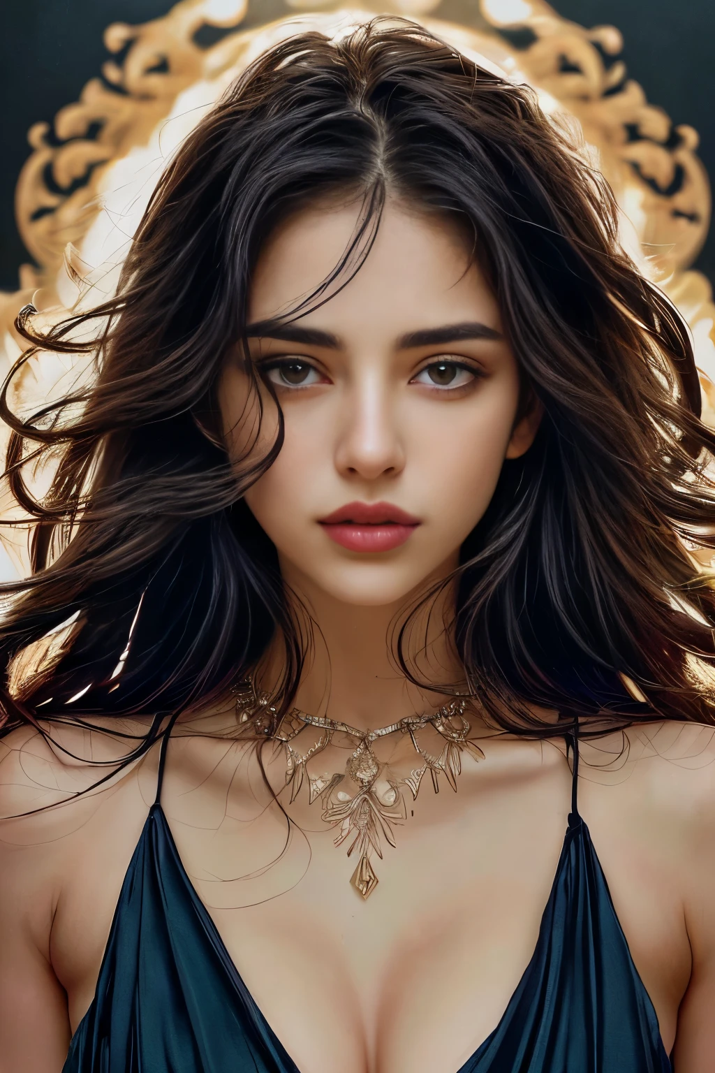 detailed figure, vibrant colors, intense lighting effects. Here is the prompt for the given theme:

"A beautiful girl with detailed facial features, including beautiful eyes, a delicate nose, and alluring lips. She is the centerpiece of the artwork, exuding an erotic vibe. The artwork showcases a high level of detail, providing an ultra-detailed depiction of the girl's figure. The colors used in the artwork are vibrant and lively, creating a visually captivating effect. The lighting effects in the artwork are intense and dramatic, adding depth and dimension to the overall composition. The medium used to create the artwork is a combination of digital illustration and sensual fine art painting. The overall image quality is of the highest caliber, with a resolution of 4k or 8k, and it possesses a realistic and photorealistic aesthetic, capturing every intricate detail of the girl's form and creating a masterpiece that is visually stunning. The color palette used in the artwork is rich and diverse, incorporating a wide range of seductive hues. The lighting in the artwork is carefully designed to accentuate the girl's features and create a mesmerizing atmosphere. The artwork portrays an erotic scene that can be both sensual and captivating, invoking strong emotions in the viewer. The overall composition is balanced and harmonious, with a focus on the girl's allure and captivating presence. This artwork showcases the beauty and allure of the female form in a distinctive and eye-catching manner." 