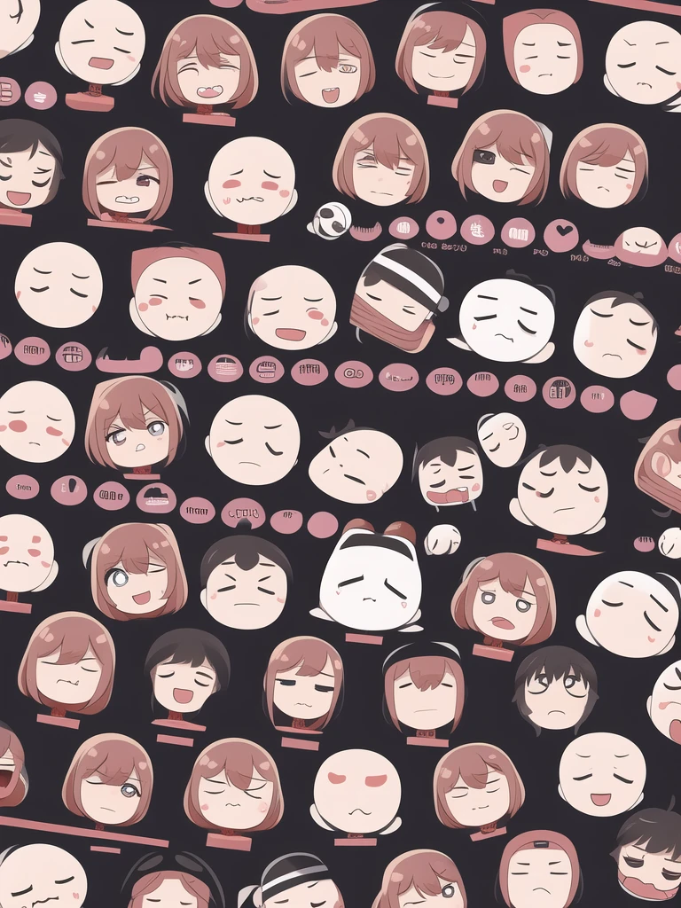 Emoji Pack,(9 Emojis,Emoji Sheet,Align the layout),9 poses and expressions(Sad,Rage,Have fun,Stupid cute,Adorable,Doubt,sleepy,I'm hungry,Clit),Anthropomorphic style,