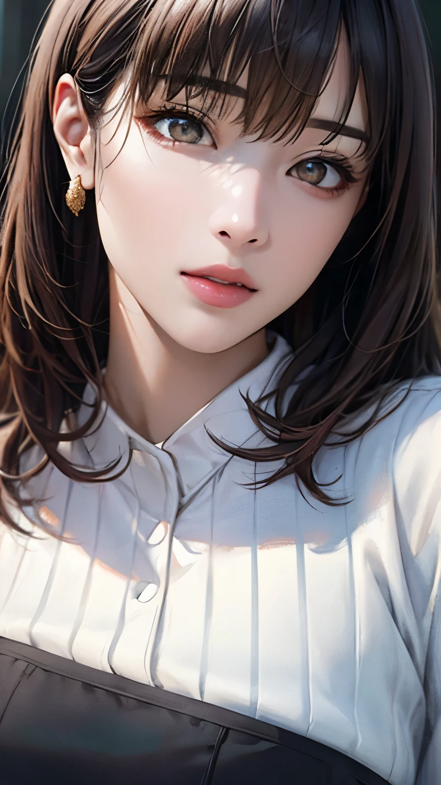 (hig彼st quality、8k、32k、masterpiece)、(Realistic)、(Realistic:1.2)、(High resolution)、Very detailed、Very beautiful face and eyes、1 girl、Delicate body、(hig彼st quality、Attention to detail、Rich skin detail)、(hig彼st quality、8k、Oil paint:1.2)、Very detailed、(Realistic、Realistic:1.37)、Bright colors、Full Body Shot, (Casual Fashion)