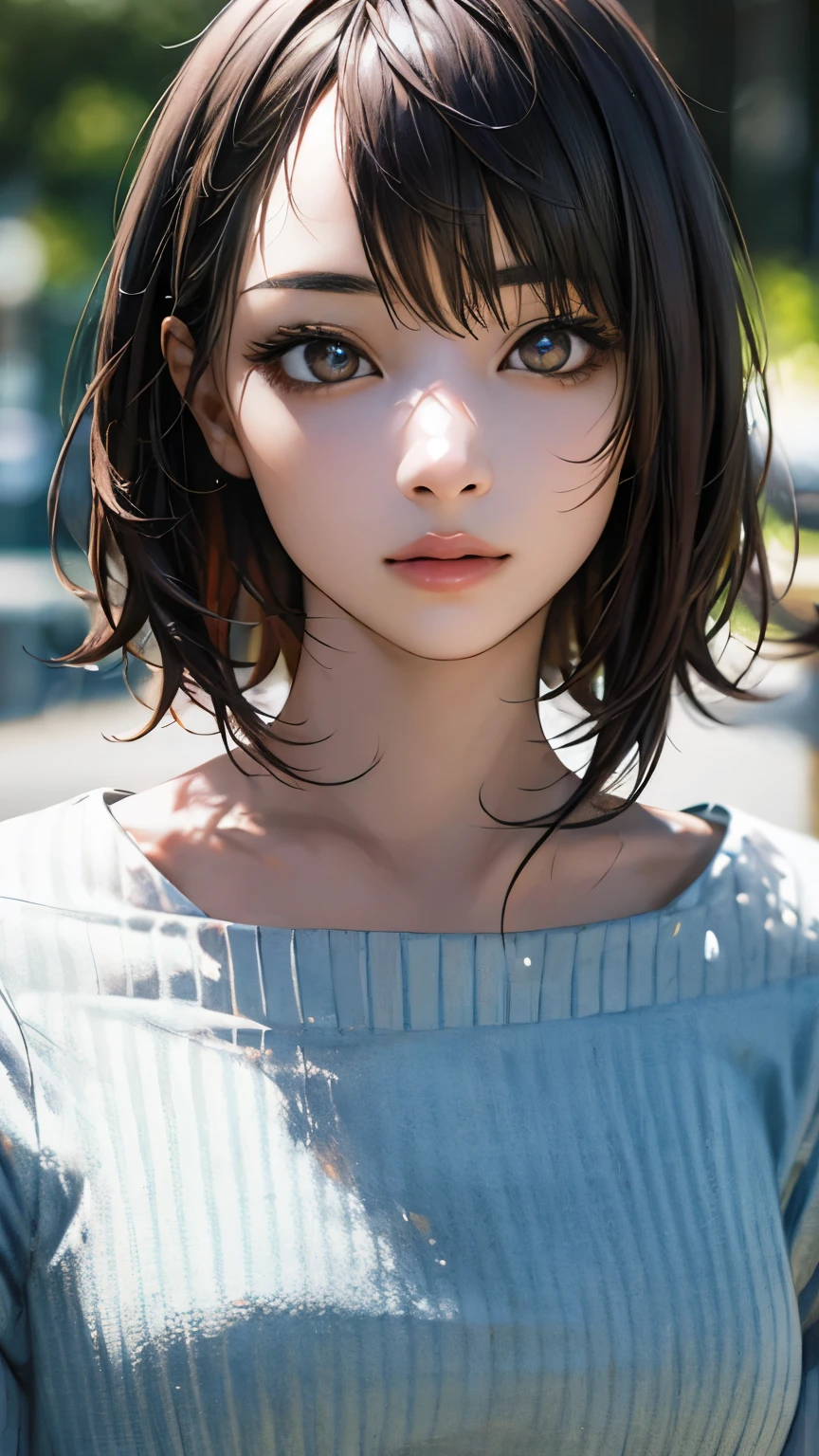 (hig彼st quality、8k、32k、masterpiece)、(Realistic)、(Realistic:1.2)、(High resolution)、Very detailed、Very beautiful face and eyes、1 girl、Delicate body、(hig彼st quality、Attention to detail、Rich skin detail)、(hig彼st quality、8k、Oil paint:1.2)、Very detailed、(Realistic、Realistic:1.37)、Bright colors、Full Body Shot, (Casual Fashion)