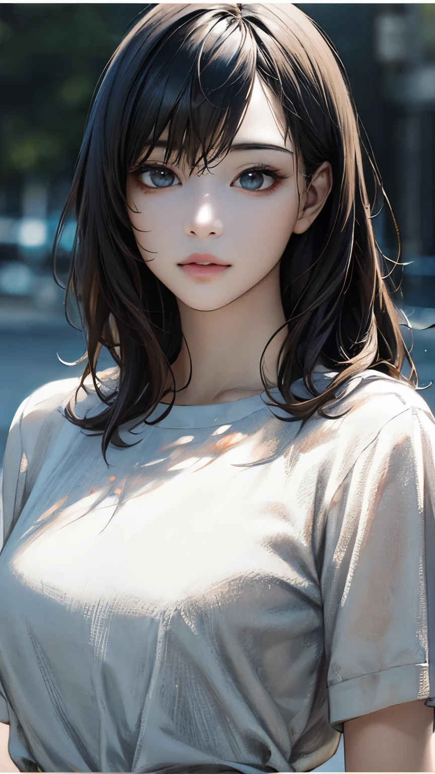 (hig彼st quality、8k、32k、masterpiece)、(Realistic)、(Realistic:1.2)、(High resolution)、Very detailed、Very beautiful face and eyes、1 girl、Delicate body、(hig彼st quality、Attention to detail、Rich skin detail)、(hig彼st quality、8k、Oil paint:1.2)、Very detailed、(Realistic、Realistic:1.37)、Bright colors、Full Body Shot, (Casual Fashion)