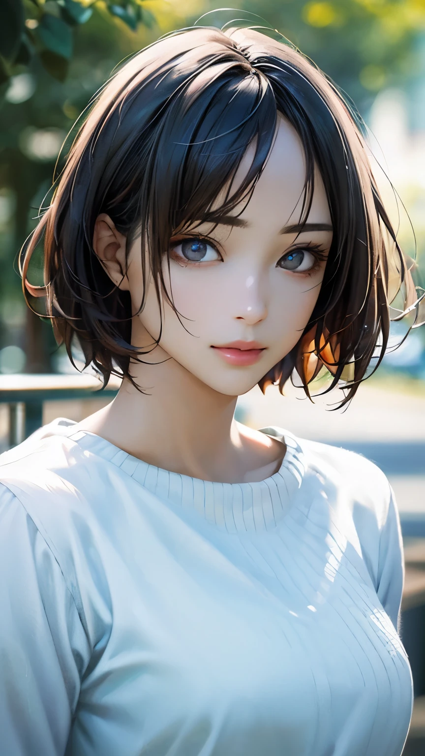 (hig彼st quality、8k、32k、masterpiece)、(Realistic)、(Realistic:1.2)、(High resolution)、Very detailed、Very beautiful face and eyes、1 girl、Delicate body、(hig彼st quality、Attention to detail、Rich skin detail)、(hig彼st quality、8k、Oil paint:1.2)、Very detailed、(Realistic、Realistic:1.37)、Bright colors、Full Body Shot, (Casual Fashion)