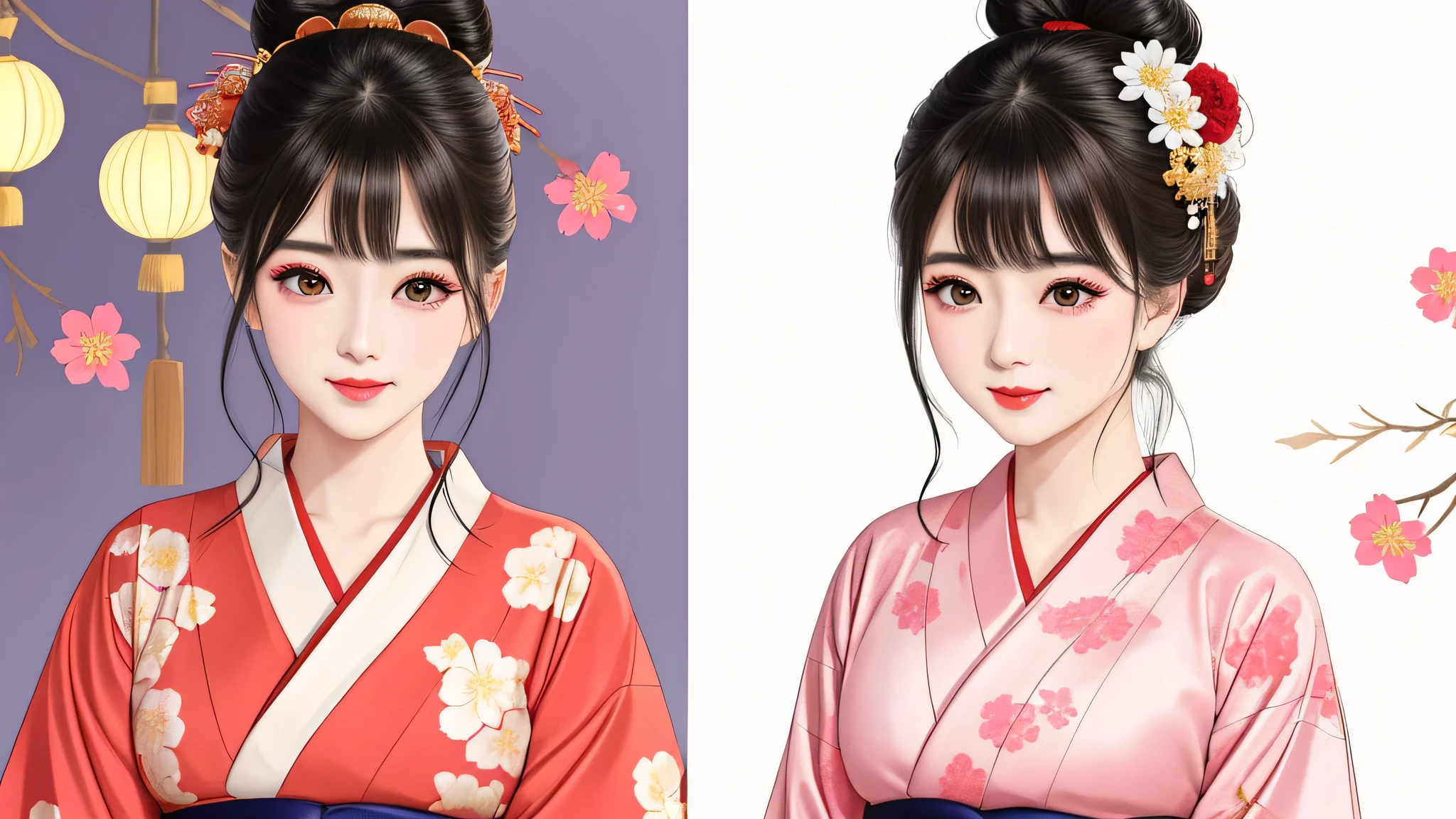 Each has a different expression2People and sisters、(2 girls)、⦅Dancing traditional arts with grace)、((Big Breasts、Small Face、Not exposed))、highest quality、masterpiece、(Black Hair、Bun Hair)、Brown Eyes、⦅Wide angle、Angle from above the waist、Pause on the magazine cover、Their gazes are different, gazing into the distance⦆、(8K High Quality、masterpiece、High resolution、Realistic and beautiful light and shadow、(highest quality)、(High Resolution)、(Very delicate and beautiful)、(Beautiful 8k face)、(With a smile、Beautiful eyes)、(Clear skin)、(Soft hair)、(8Head to Body)、(A Japanese style yukata kimono with red, pink and orange floral patterns on a white background, interspersed with gold powder、Wearing a yukata2Beautiful Japanese girls)、((Tanabata decoration background))、((Small Face))、(arms up)、Thin and small nose、(Red lipstick)、(Make your cheeks red)、(Glossy skin)、((Ink painting style))、Very thin eyebrows、Overall ultra-high image quality、(She is wearing maiko-style makeup.)、Whitening、Long and beautiful eyelashes、Glowing Skin、(Red cheeks),Straight nose、masterpiece、highest quality、whole body、 Eyebrows visible through hair、Bun Hair、Grin、Gal、Gal、Viewer's Eyes、Plaid、Stylish、woman、fine、Pause、
Waiting to start