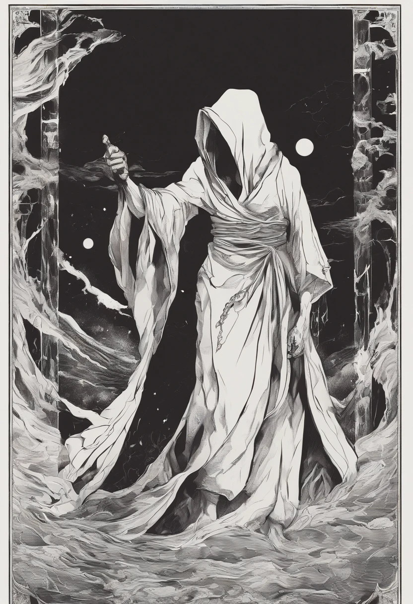 Create a haunting illustration of a mysterious figure shrouded in darkness. L’homme se tient debout, his face hidden by a brown hooded coat, projetant une ombre sur ses traits. Ses mains, cependant, sont le point central de la pièce. The hands are a deep, fiery red, comme brûlées par les flammes. Chaque main a six doigts, which adds to the feeling of unease and otherworldliness. Les doigts sont longs et fins, avec un éclat subtil pour suggérer la peau carbonisée et brûlée. Les mains sont tenues dans une pose délibérée, presque rituelle, as if the character was preparing for a dark ritual.
Le personnage est drapé dans une tunique brune, qui semble se confondre avec les ombres. L’atmosphère générale doit évoquer un sentiment d’appréhension et de mystère, comme si le personnage cachait des secrets sous sa capuche. L’accent devrait être mis sur les mains étranges et brûlées, that seem to shine with an otherworldly light in the darkness.
Assurez-vous de mettre l’accent sur la texture et les détails des mains brûlées, avec des crevasses profondes et une peau carbonisée. Les doigts doivent être longs et fins, avec un éclat subtil pour suggérer la peau brûlée. The general atmosphere should be dark, mysterious and disturbing, avec les mains brûlées qui occupent le devant de la scène.