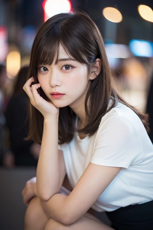 NFSW、highest quality、8k、18-year-old、、RAW Photos、Absurd、Award-winning portraits、alone、Delicate girl、Upper Body、Digital single-lens reflex camera、Crouched down in a micro mini skirt、White Panty Shot、Looking at the audience、Frank、Sophisticated、Thin arms、Professional Lighting、Film Grain、chromatic aberration、(Eye and facial details:1.0)、A vivid face、(Bokeh:1.1)、 (shirt:1.1)、Shut your mouth. 、Brown Hair、Shiny Hair、Cute Hairstyles、Thin lips、White skin、Golden Ratio