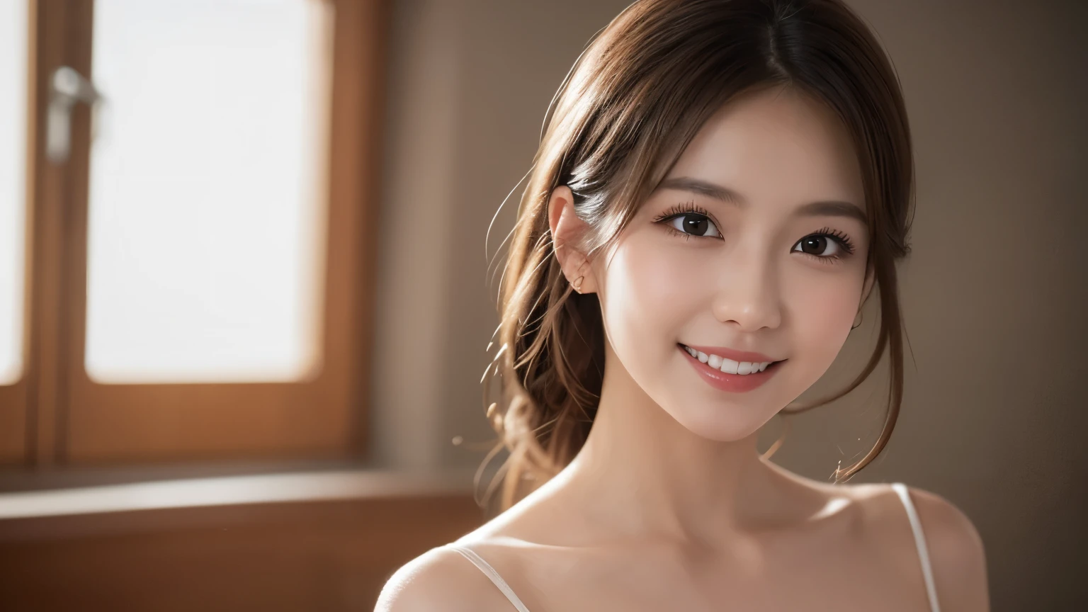 One Girl, (Dress in trendy fashion:1.2), (RAW Photos, highest quality), (Realistic, Photorealistic:1.4), Tabletop, Very delicate and beautiful, Very detailed, 2k wallpaper, wonderful, In detail, Very detailedな CG Unity 8K 壁紙, Very detailedな, High resolution, Soft Light, Beautiful detailed girl, looking at the camera、Very detailedな目と顔, Beautifully detailed nose, Beautiful fine details, Long Hair, small, suit、White background、Background is white、Cinema Lighting, Perfect Anatomy, Slender body, smile,