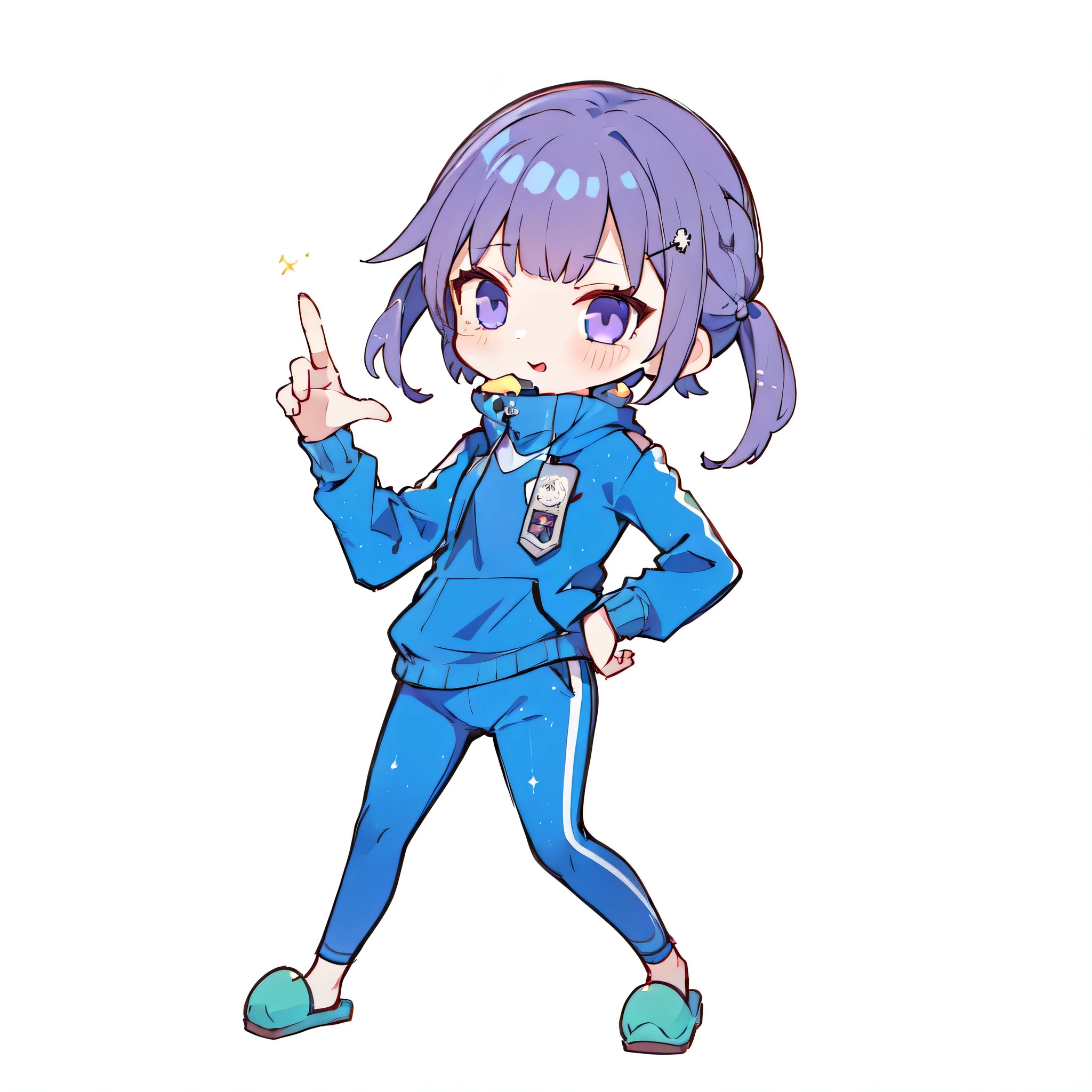 One Girl、((Esbian all over、Character portrait:1.2)), highest quality、On the table、Twin tails,（Mechanical Goggles）、Purple Hair，,Green Punk Jacket、White background，Punk Style，（（Dark brown hair）），Facial Expressions Leschina，Cyberpunk characters，（（Very long hair））playful mouth,Green slippers