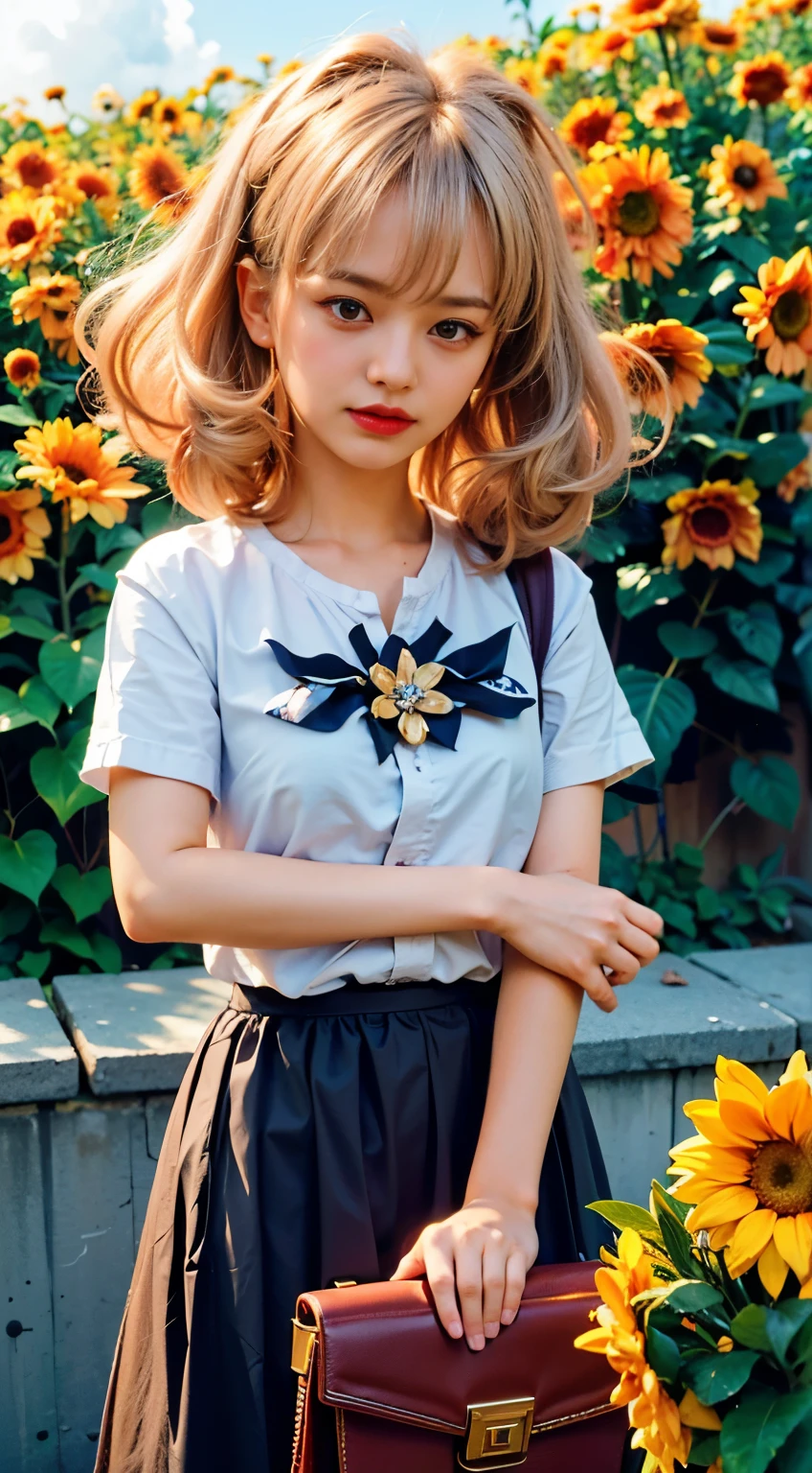 (8k, 4K, highest quality, High resolution, 超High resolution:1.1), (masterpiece, Realistic, photo-Realistic:1.1), One girl, face, close, Twin tails, Blonde, Iris, Red lips, (Look at the audience:2),Absurd long hair,Light silver hair color,Purple Eye