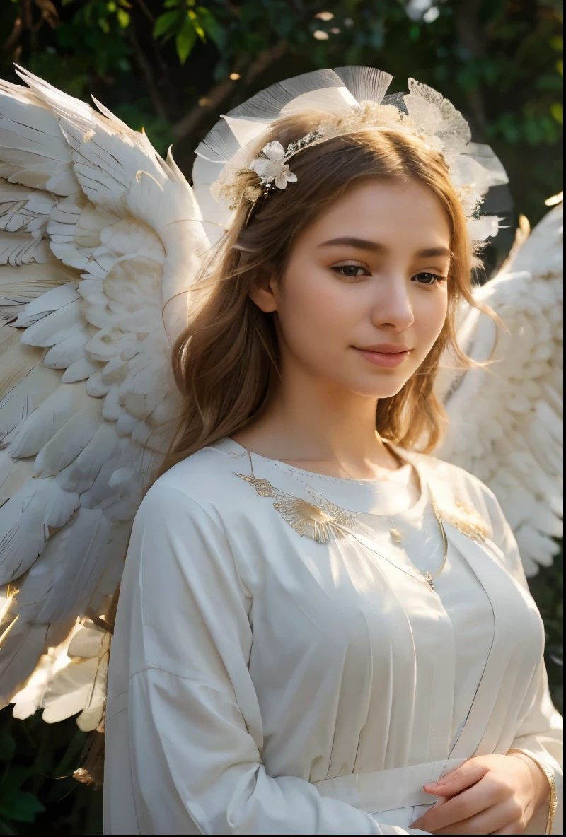 best quality,4k,8k,highres,masterpiece:1.2),ultra-detailed,(realistic,photorealistic,photo-realistic:1.37),white-winged angels,portraits,soft lighting,angelic faces,golden halos,flowing white robes,heavenly glow,graceful poses,sublime beauty,ethereal atmosphere,divine beings,pure and divine colors,sacred surroundings,luminous white feathers,serene expressions,holy radiance,heavenly garden,peaceful and serene background,heavenly choir,sun-kissed faces,cherubic smiles,angelic presence,eternal peace and tranquility,celestial harmony.