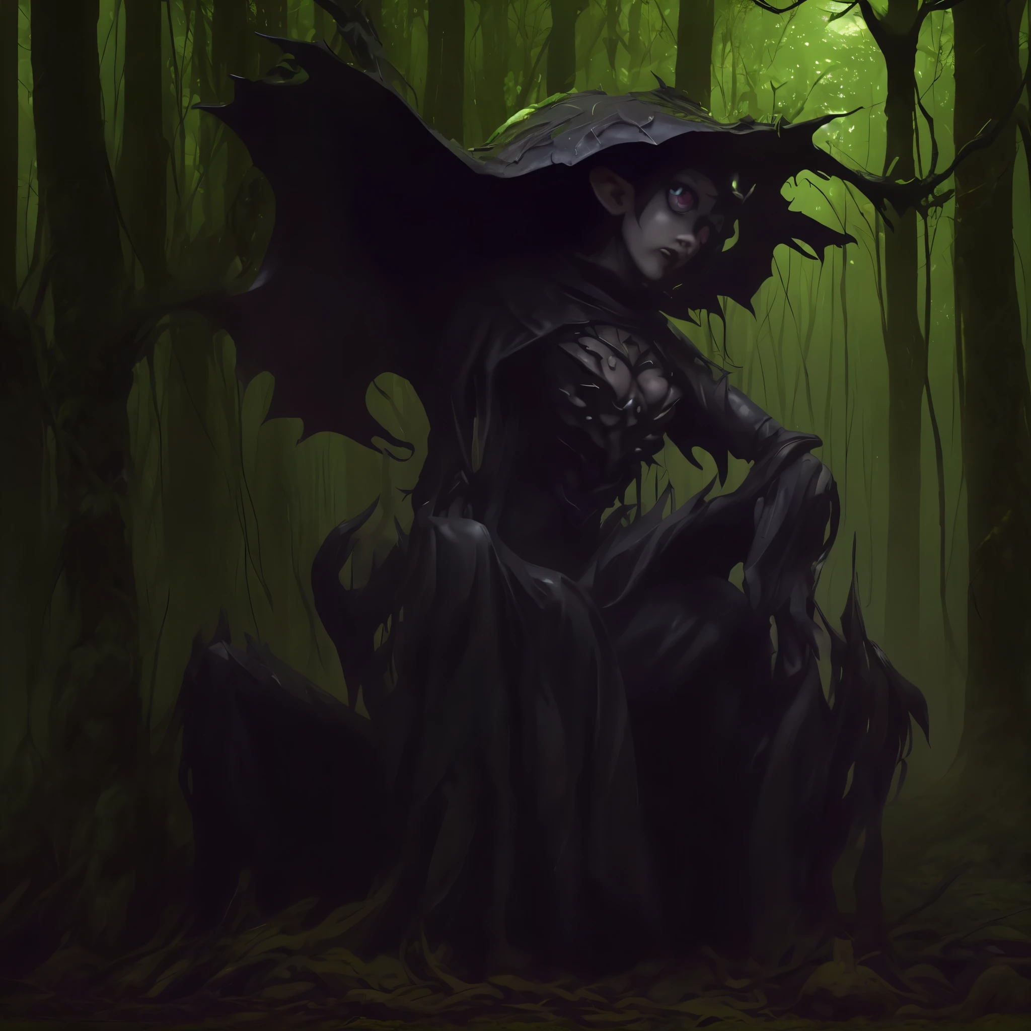 (best quality,highres:1.2),(realistic:1.37),ultra-detailed,a creepy toad,enormous in size,brightly colored,stalks through an ancient forest,tentacle tongue,thick and slimy skin,dark,ominous atmosphere,gloomy shadows,misty fog,gnarled trees,twisted branches,moss-covered rocks,dappled sunlight,unearthly glow,spooky ambiance,dense undergrowth,crunching leaves underfoot,haunting presence,unsettling silence,distant whispers,Cthulhu-like creature,mythical world,mysterious aura, Villainess, AIKA