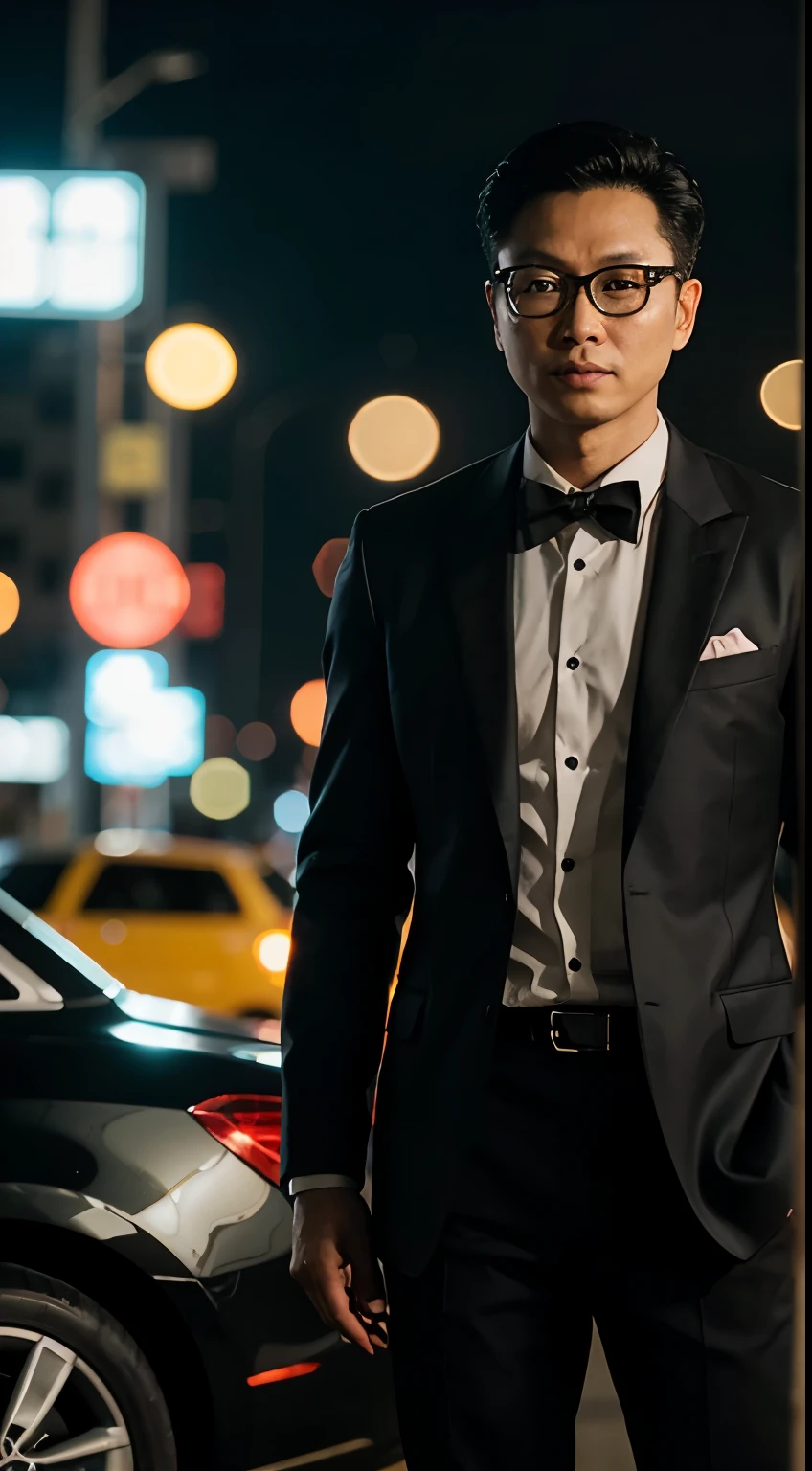 Cinematic photographic art by Cliff Chiang., Magic the piece of art gathered from a Sharp Nigerian car, detalles intrincados, (tema durazno:0.7) , verano, Enfoque suave, destellos de luz . 35mm photography, Movie, bokeh, profesional, 4k, Muy detallado