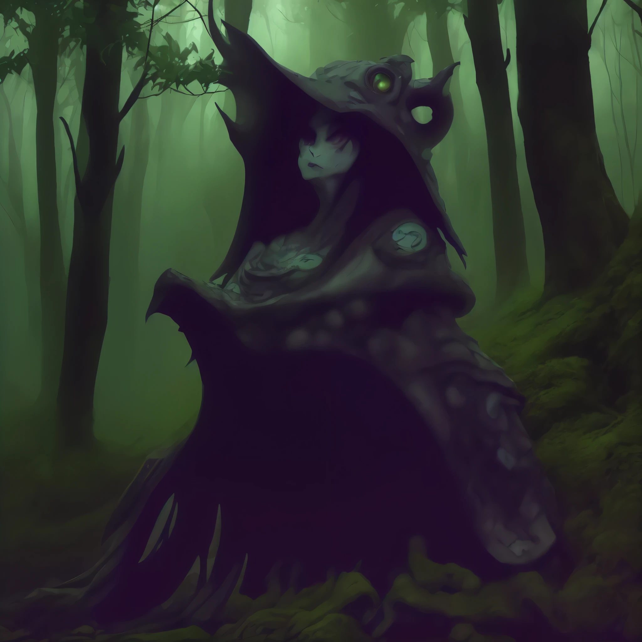 (best quality,highres:1.2),(realistic:1.37),ultra-detailed,a creepy toad,enormous in size,brightly colored,stalks through an ancient forest,tentacle tongue,thick and slimy skin,dark,ominous atmosphere,gloomy shadows,misty fog,gnarled trees,twisted branches,moss-covered rocks,dappled sunlight,unearthly glow,spooky ambiance,dense undergrowth,crunching leaves underfoot,haunting presence,unsettling silence,distant whispers,Cthulhu-like creature,mythical world,mysterious aura, Villainess, AIKA
