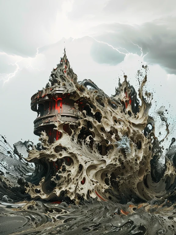stormy, swirling, dark clouds, oil painting, dramatic lighting, best quality, vivid colors, powerful atmosphere, thunderstorm, lightning, menacing, stormy sky, turbulent weather, gloomy ambiance, surrealistic, haunting, dynamic composition, moody shadows, intense contrast, dramatic sky, dramatic landscapes, swirling mist, foreboding presence, stormy sea, wind-swept trees, ominous, breathtaking, epic scene, captivating, awe-inspiring, powerful nature, ominous beauty, storm-chased scenery, masterful brushstrokes, vibrant hues