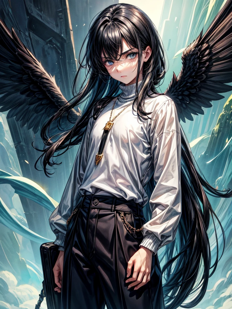 more_details:1.5
young guy, , black hair, serious, slightly sad face, dressed in soft dark clothes, sweater and wide pants, handsome., more_details:-1, more_details:0, more_details:0.5, more_details:1, more_details:1.5, Angel's egg art style, Anime, beautiful