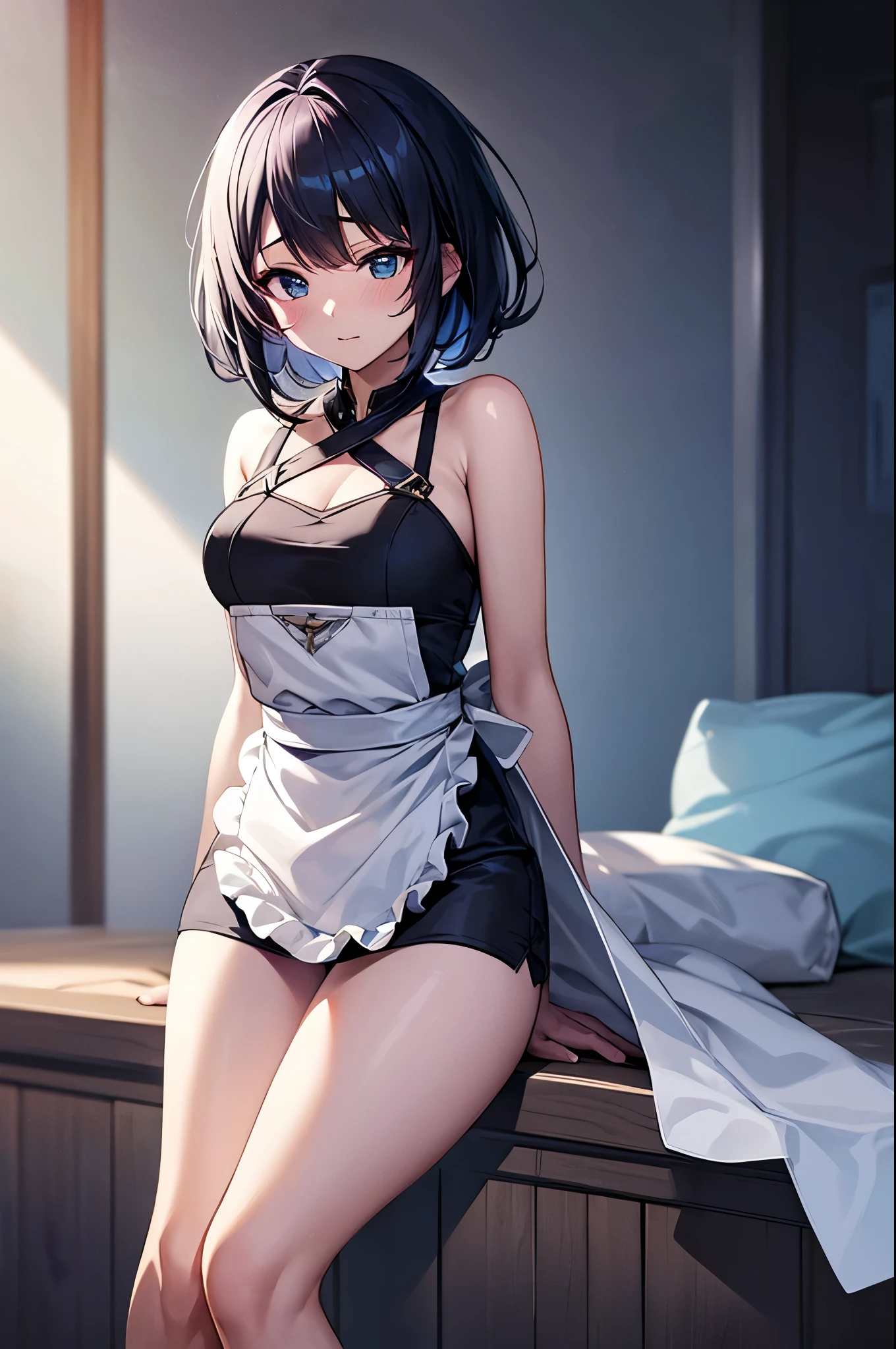 1girl, 2d, anime style, skinny body, Anime girl wearing mini summer dress, kneels, light grey short hair, highly detailed, 8k, character sheet, white background, best quality, from behind, open pussy, cum, open anus