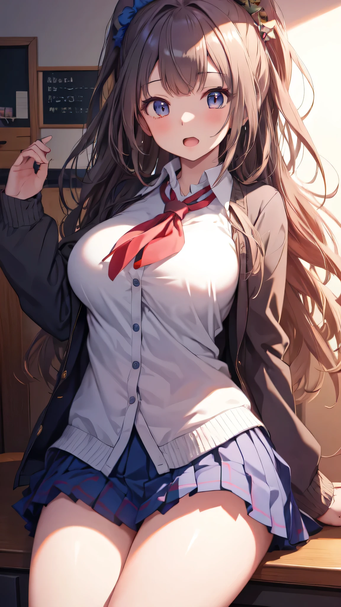 masterpiece, best quality, realistic, photorealistic, great lighting, ultra-detailed, dynamic angle, perfect face, (bright lighting:1.2),beautiful detailed eyes, extremely detailed face, perfect lighting,

1girl, darkbrown twintail hair, glasses, clothes about to come off,

high school uniform, pleated skirt, stockings, pumps shoes,

On all fours, butt facing, lift up one's skirt, campus, 

sweaty, wet body, navel out, thighs out, buttocks, large breast, slim, slender, translucent, Embarrassed expression, blush, ((White panties, cameltoe)),

White panties, camel toe, spread legs, bare clothing, blushing, sweaty, transparent clothing