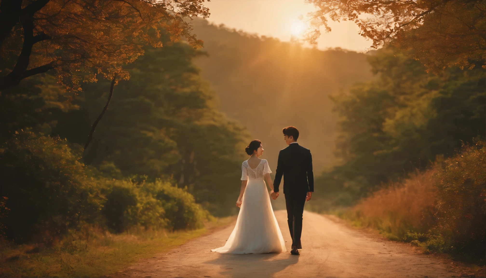 The Korean drama YouTube banner image has a minimum size of 2048 x 1152 pixels, maximum 6 MB. cinematic, fullhd, couple holding hands, scenery